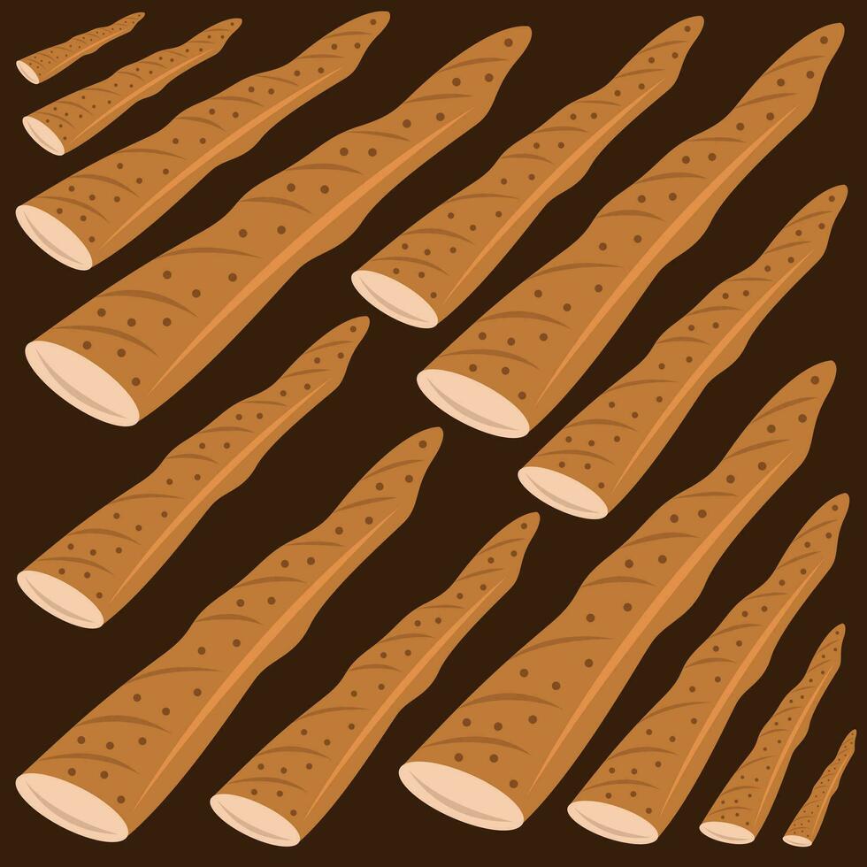 Burdock root plant vector illustration for graphic design and decorative element