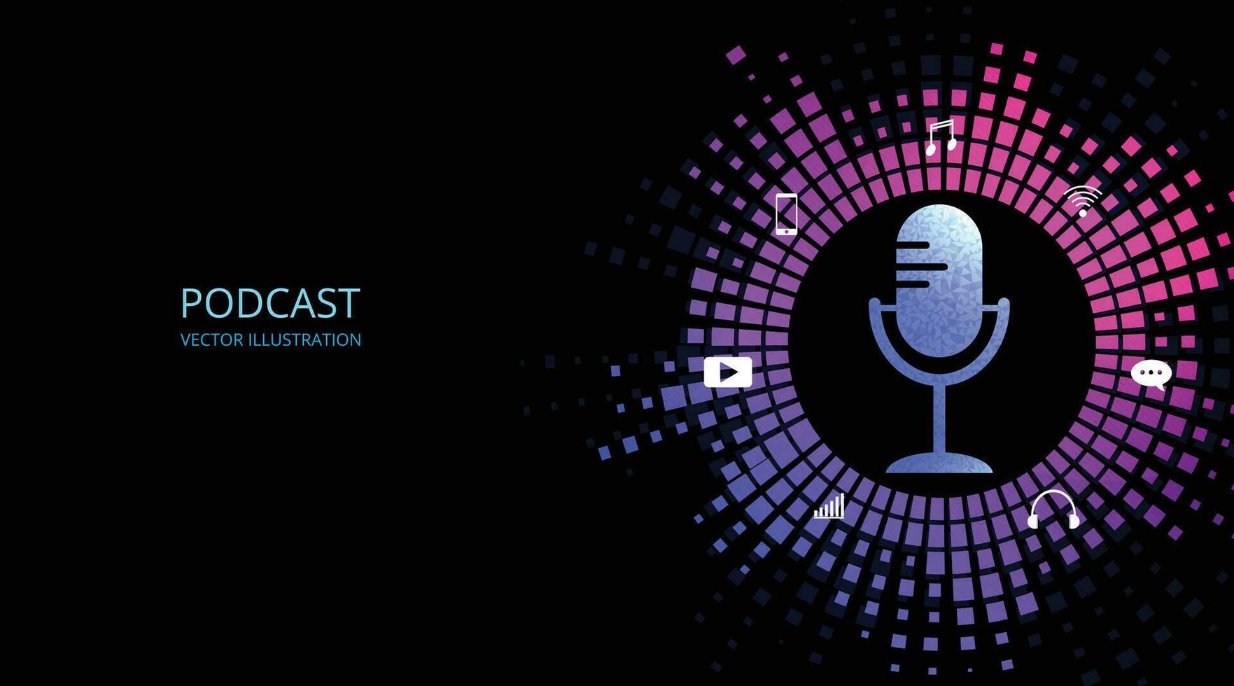 Podcast vector design concept.