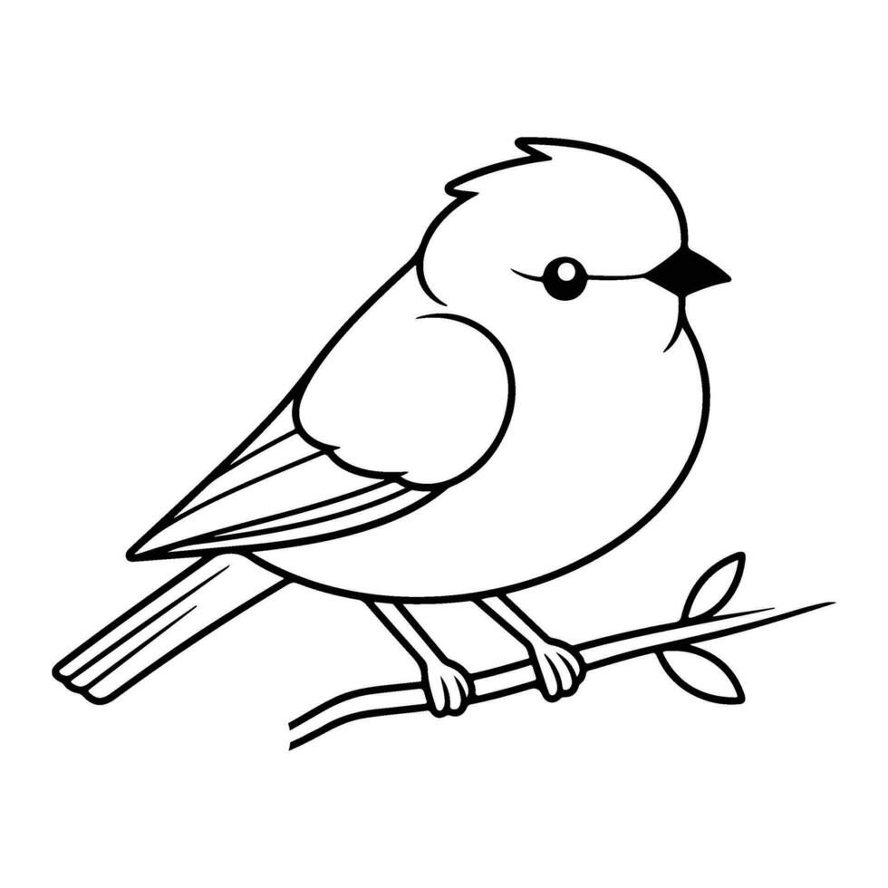 Chickadee icon, Simple illustration of Chickadee icon, bird glyph icon. vector