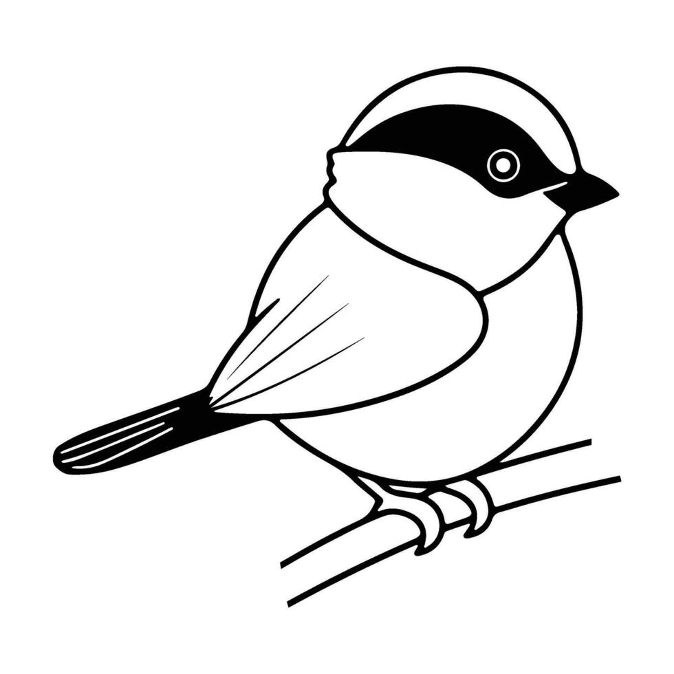 Chickadee icon, Simple illustration of Chickadee icon, bird glyph icon. vector