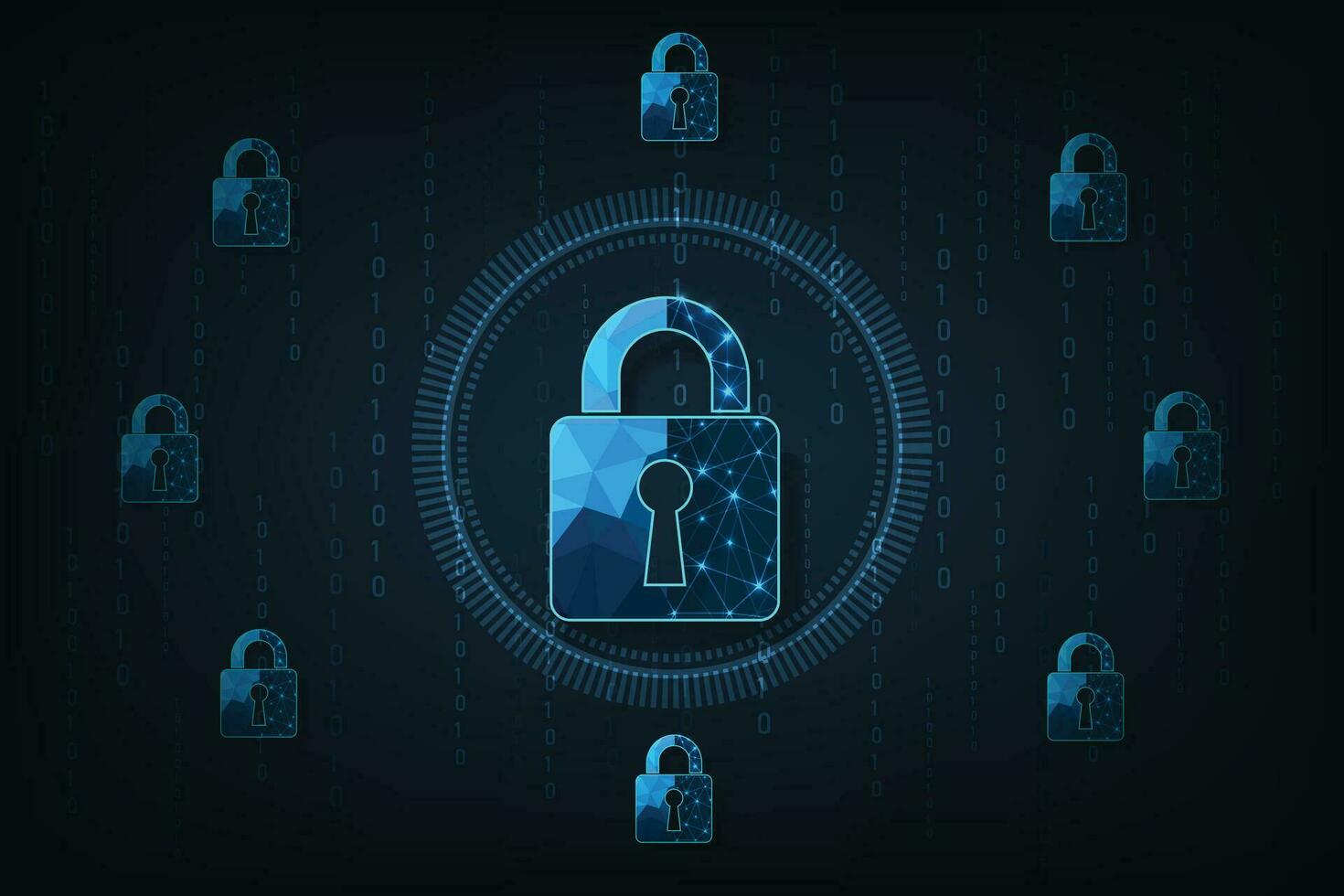 Network protection and Cyber security concept. vector