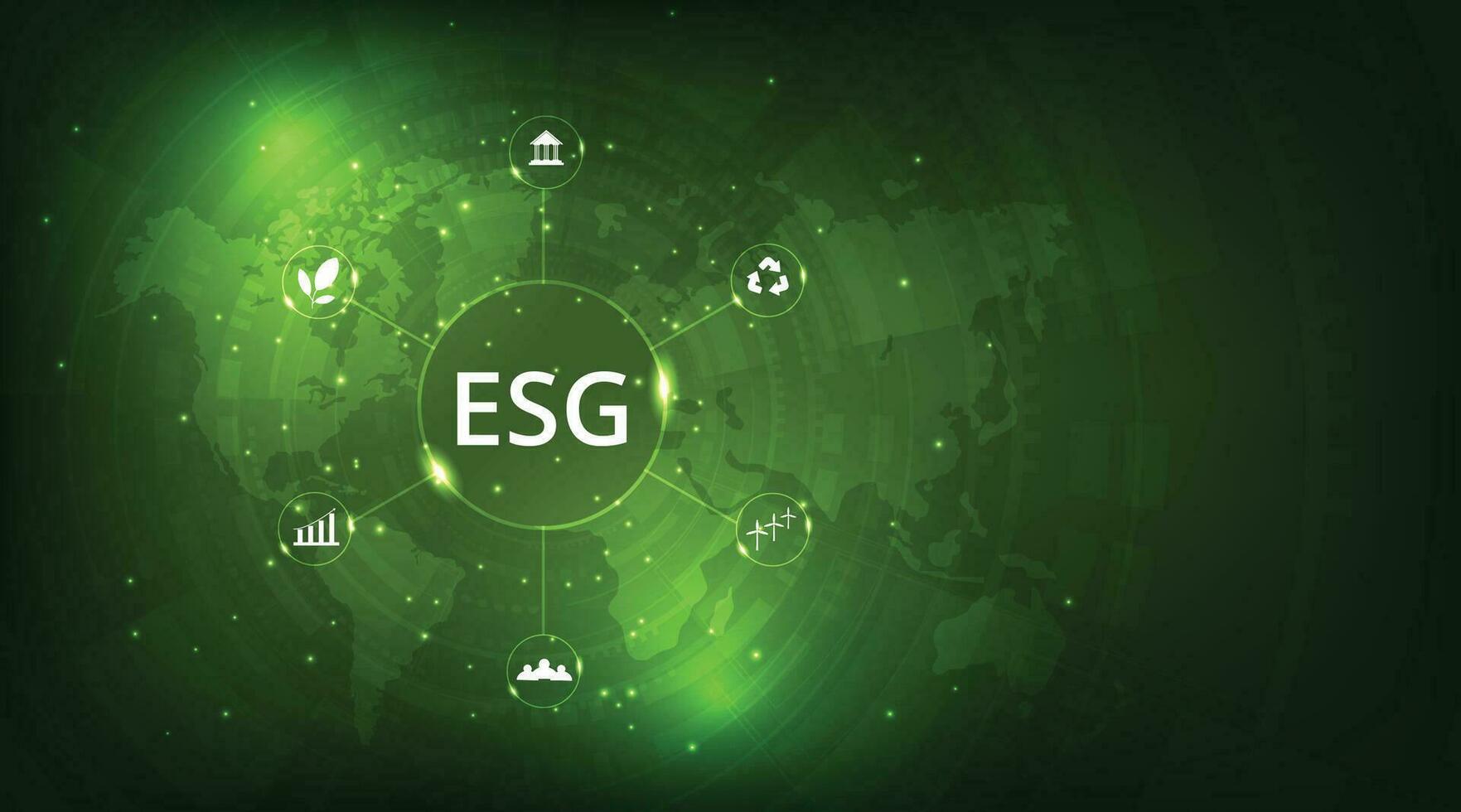 World sustainable environment concept. vector