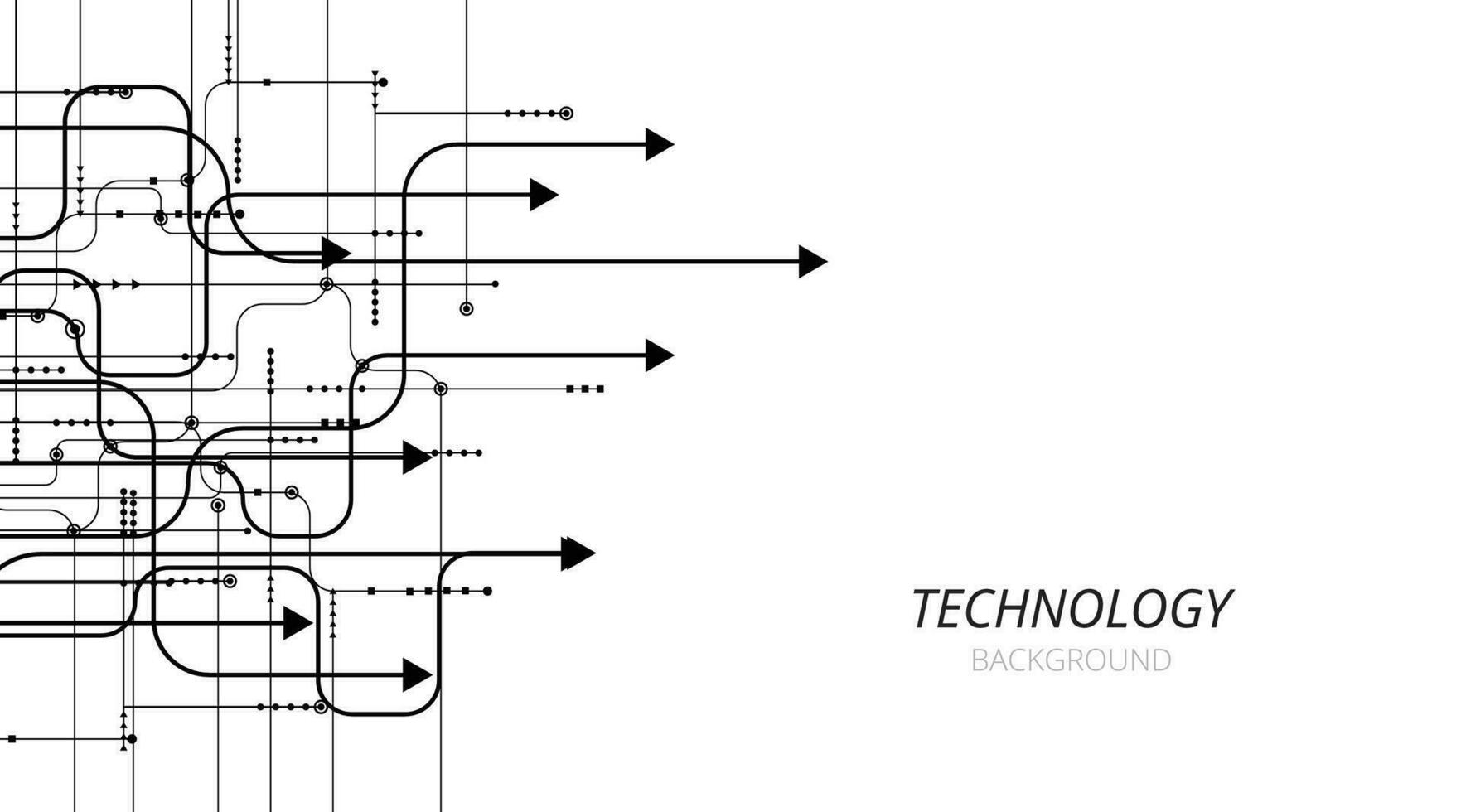 Technology circuit diagram on white background. vector