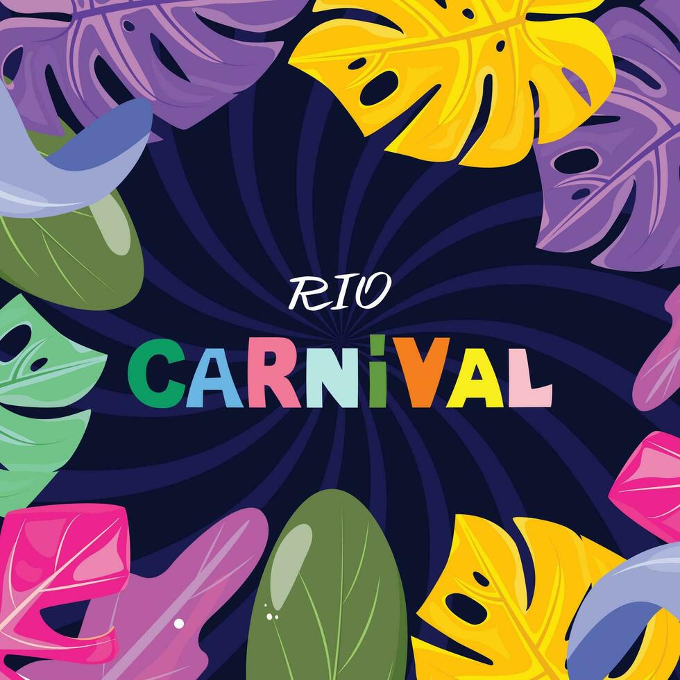 festivo bandera para rio carnaval. fiesta, mascarada, desfile, celebracion concepto. vector