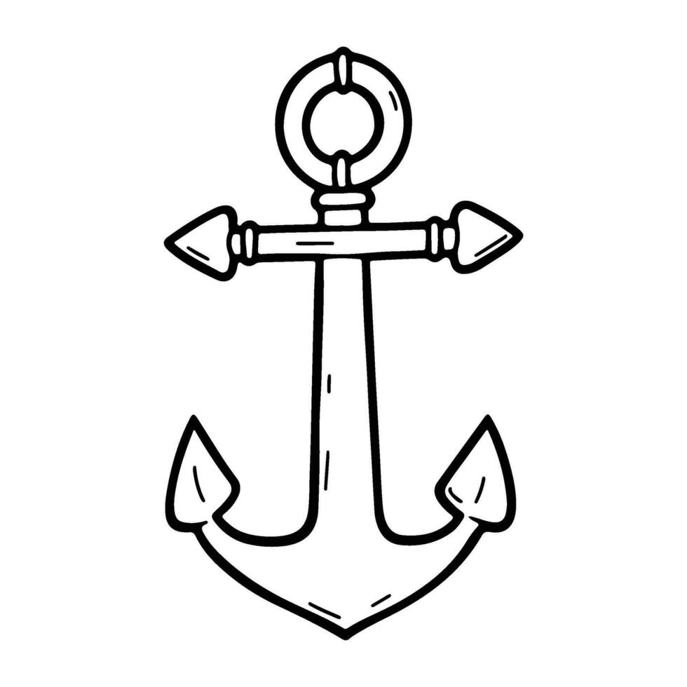 sea anchor, anchor element icon. vector