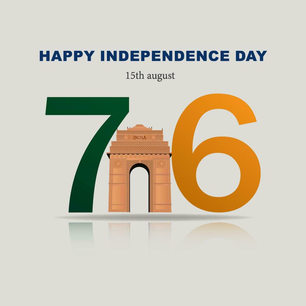 75year Happy independence day India Vector Template Design Illustration design social media post. vector illustration of. 15th August.