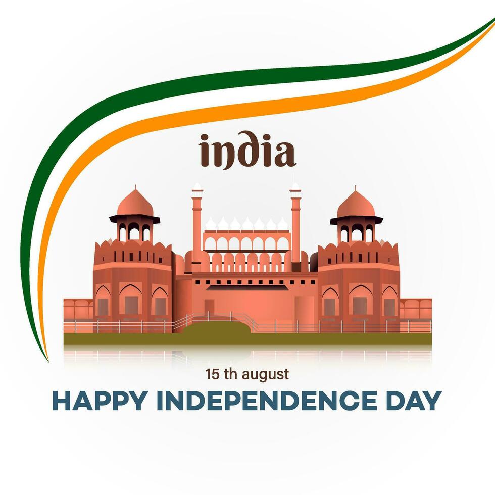 75 años contento independencia día India vector modelo diseño ilustración diseño social medios de comunicación correo. vector ilustración de. 15 agosto.