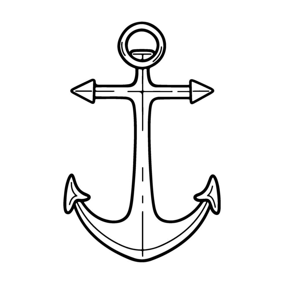 sea anchor, anchor element icon. vector