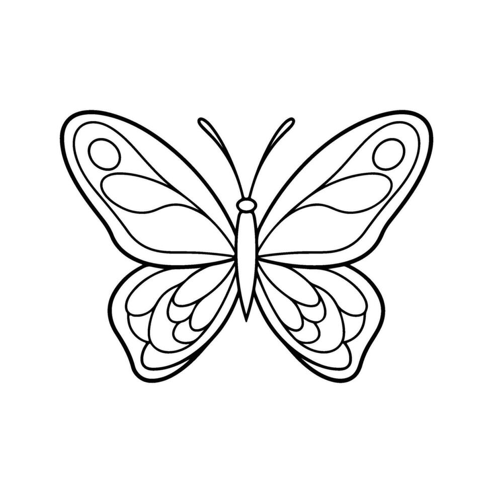 butterfly silhouette illustration, butterfly icon. vector