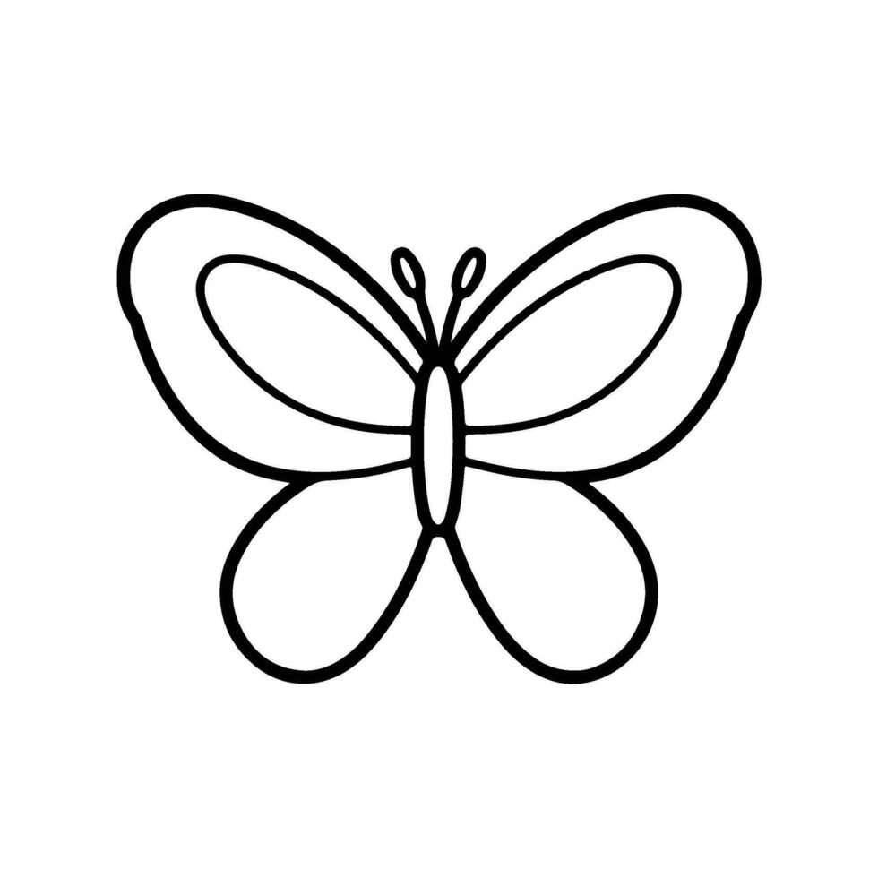 mariposa silueta ilustración, mariposa icono. vector