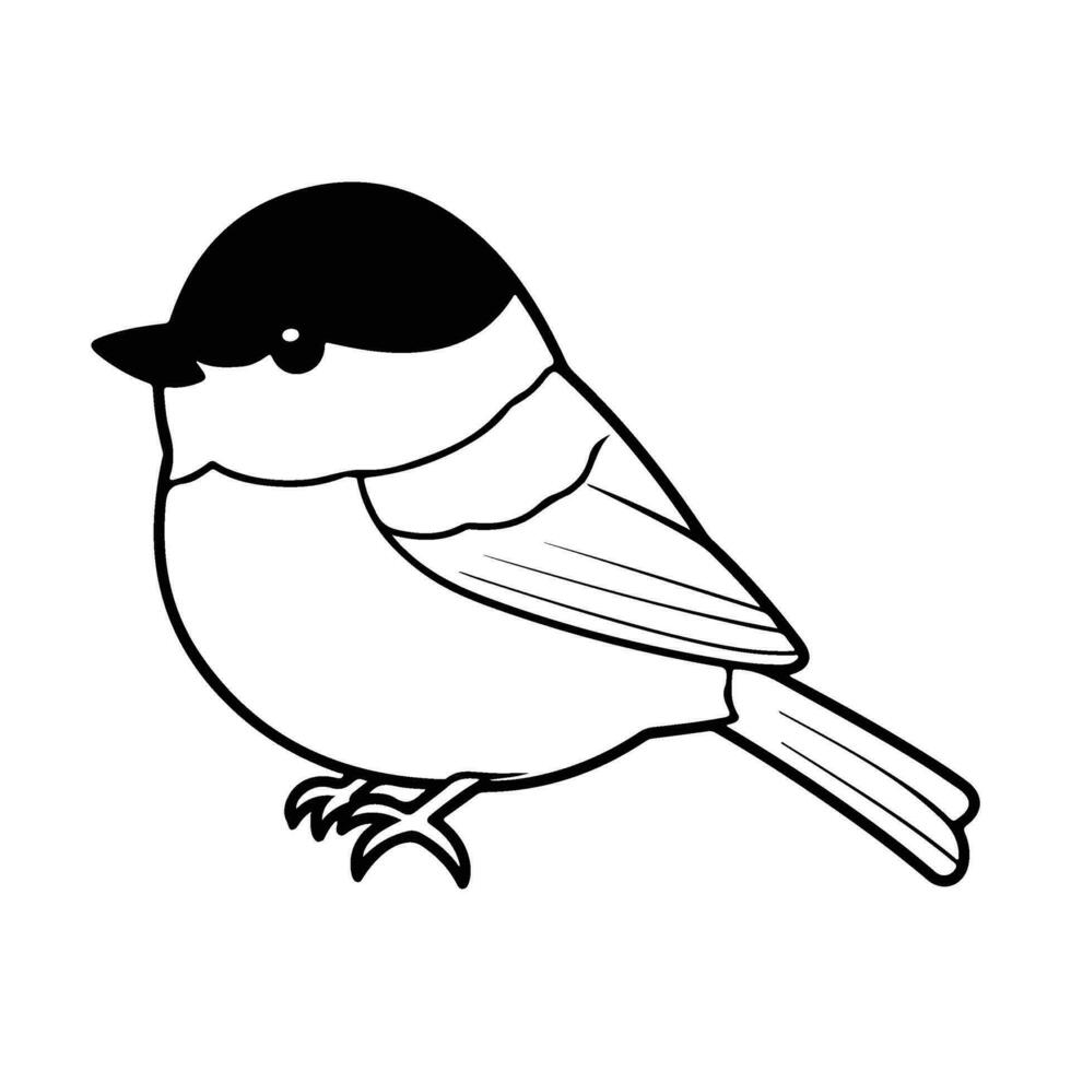 Chickadee icon, Simple illustration of Chickadee icon, bird glyph icon. vector