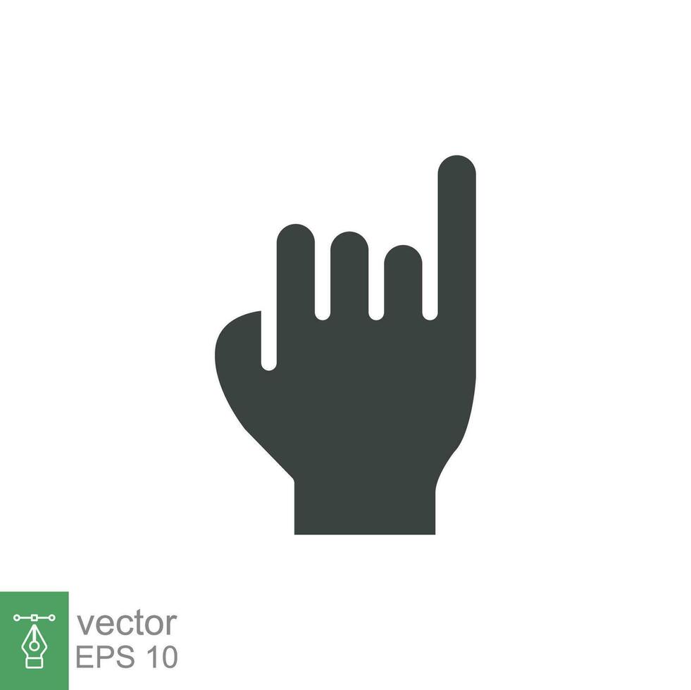 Promise glyph icon. Simple solid style. Finger, gesture, little, communication concept. Black and white symbol. Vector illustration isolated on white background. EPS 10