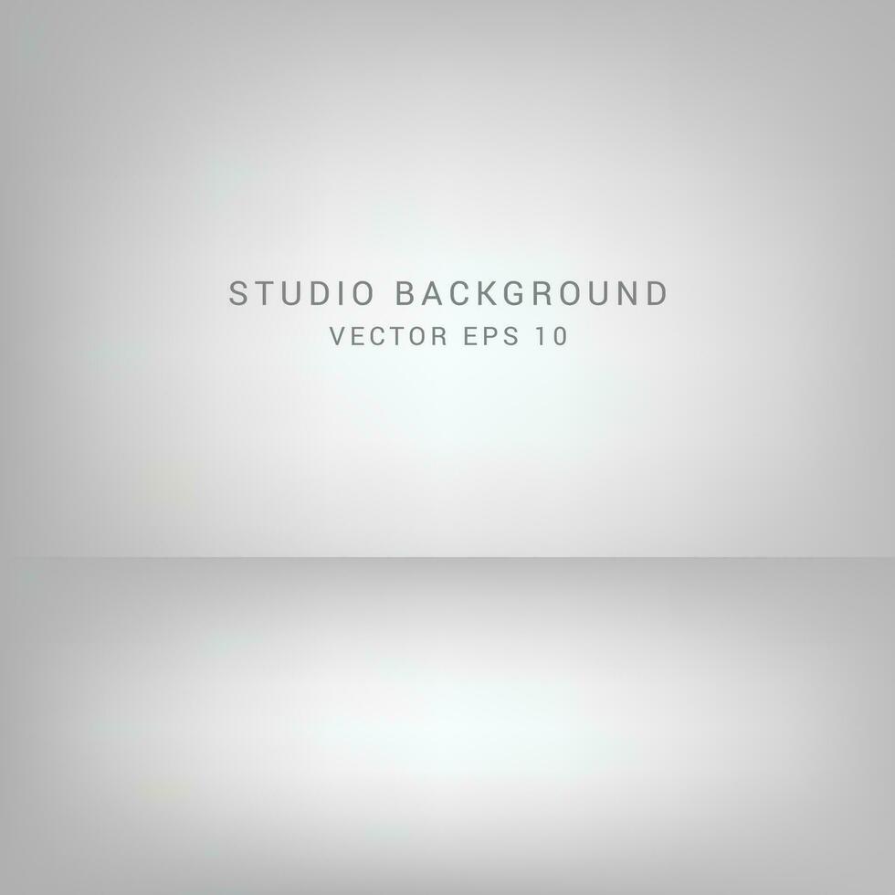 Grey and white gradient background. Studio room concept, template mock up for display of content. Abstract gray glow backdrop wall display. Simple modern plain space for photo product. Vector EPS 10