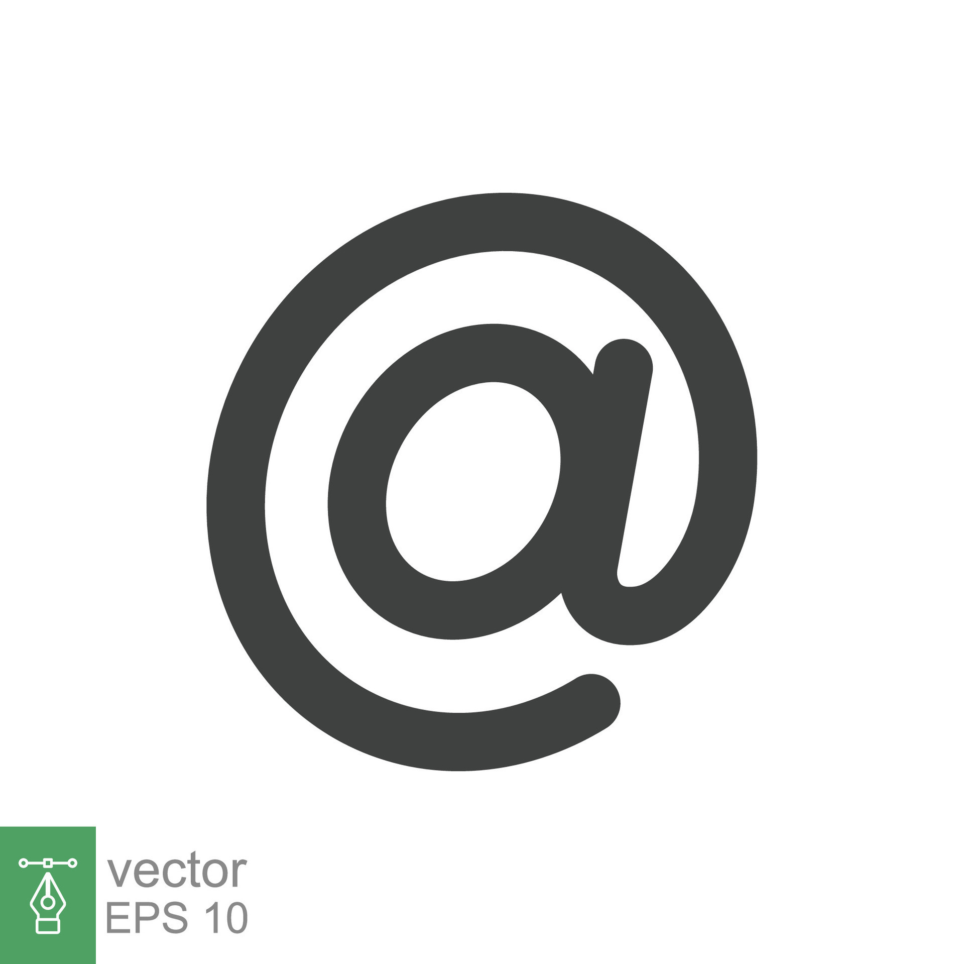Arroba sign icon. Contact, email, address symbol. Flat design vector