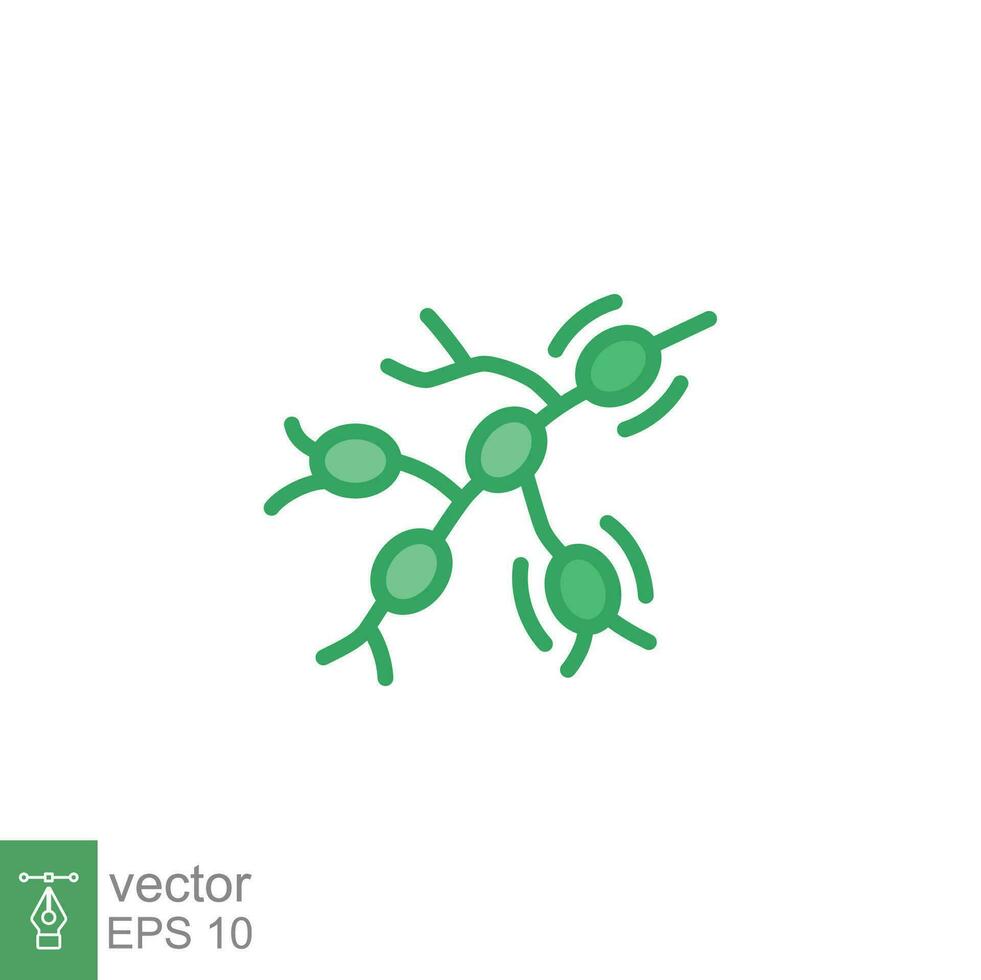 Monkeypox virus symptoms icon. Swollen lymph nodes. Simple flat style symbol. Vector illustration isolated on white background. EPS 10.