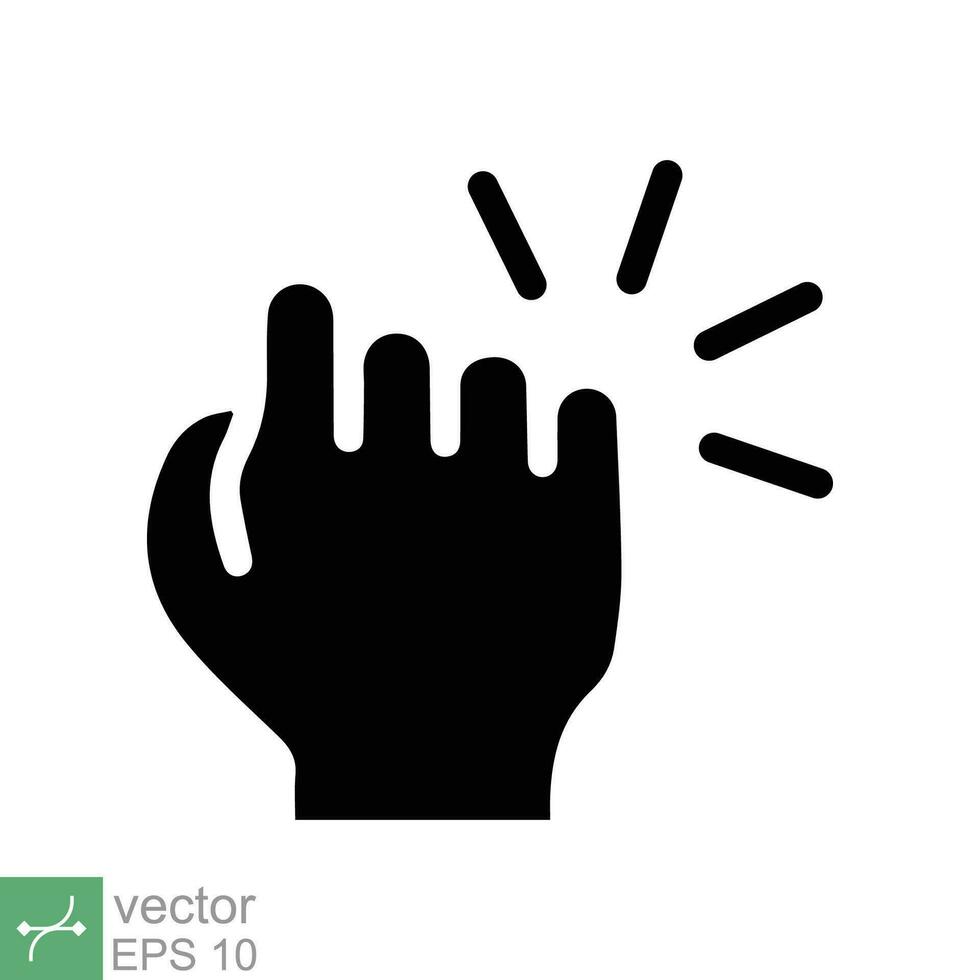 mano golpes en puerta icono. sencillo sólido estilo. golpear, tocar, nudillo, fuerza, luchar, puño, bulto, puñetazo, fuerte, aldaba concepto. glifo vector ilustración aislado en blanco antecedentes. eps 10