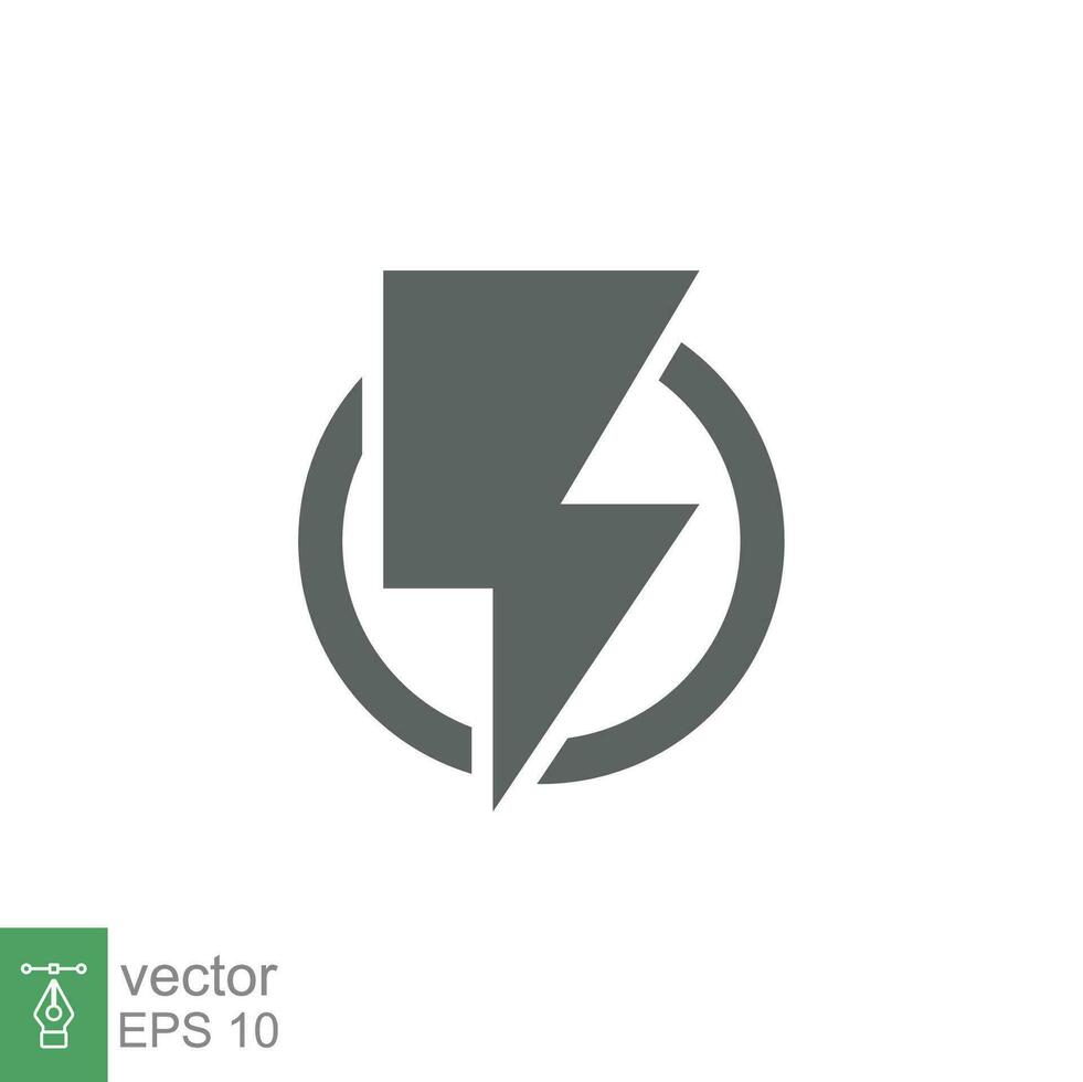 poder icono. iluminación, tornillo, energía y trueno eléctrico concepto. vector ilustración aislado. eps 10