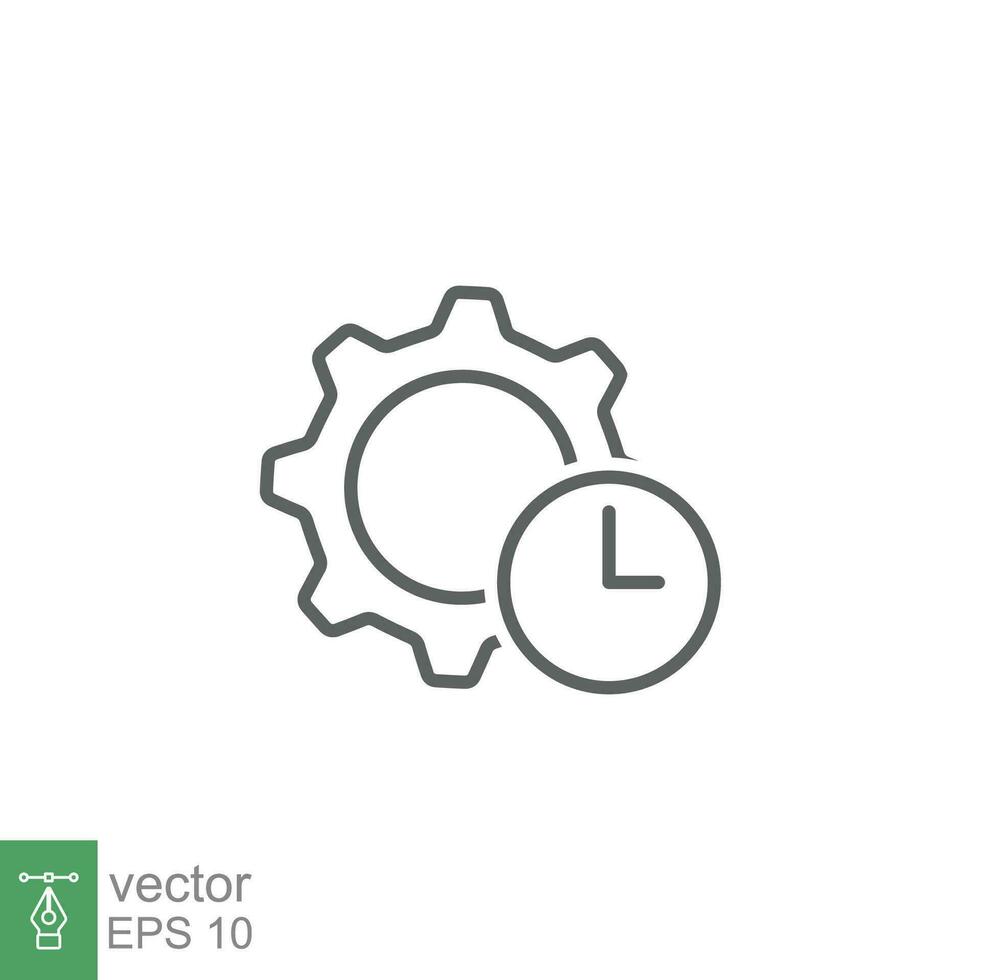 Business efficiency line icon. Simple outline style symbol. Vector illustration isolated on white background. EPS 10.