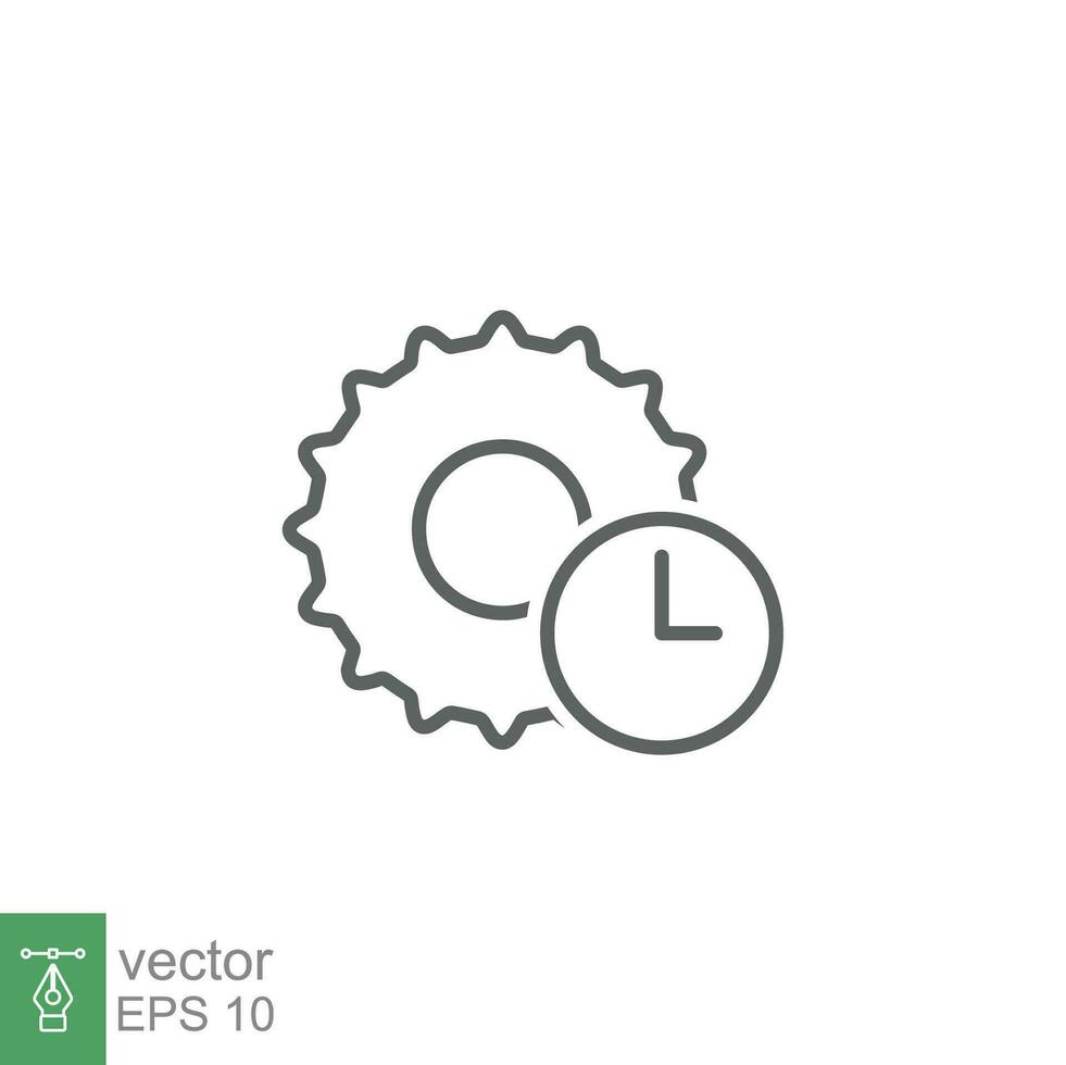 Business efficiency line icon. Simple outline style symbol. Vector illustration isolated on white background. EPS 10.