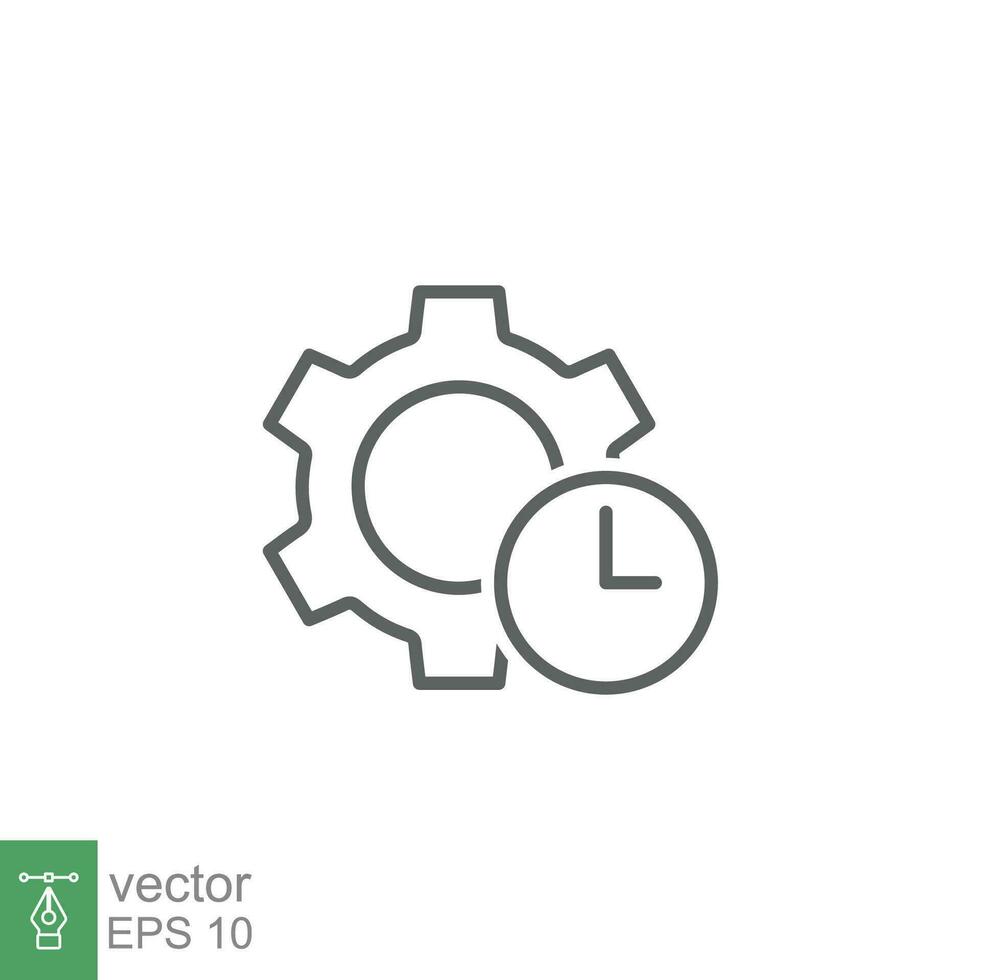 Business efficiency line icon. Simple outline style symbol. Vector illustration isolated on white background. EPS 10.