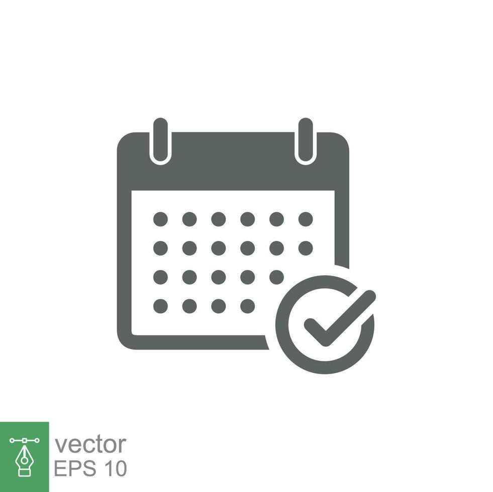 Appointment meeting icon Calendar with checkmark event schedule Appointment meeting icon Calendar with checkmark event schedule