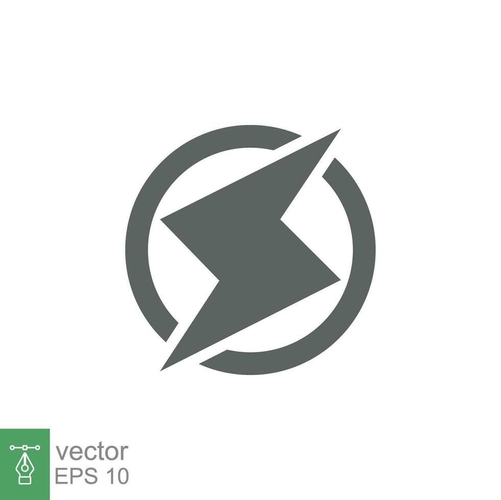 Power icon. Lightning, bolt, energy and thunder electric concept. Vector illustration isolated. EPS 10.