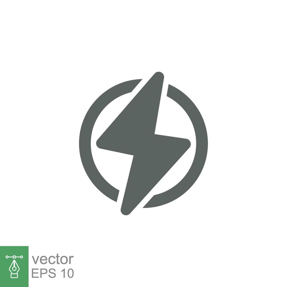 poder icono. iluminación, tornillo, energía y trueno eléctrico concepto. vector ilustración aislado. eps 10