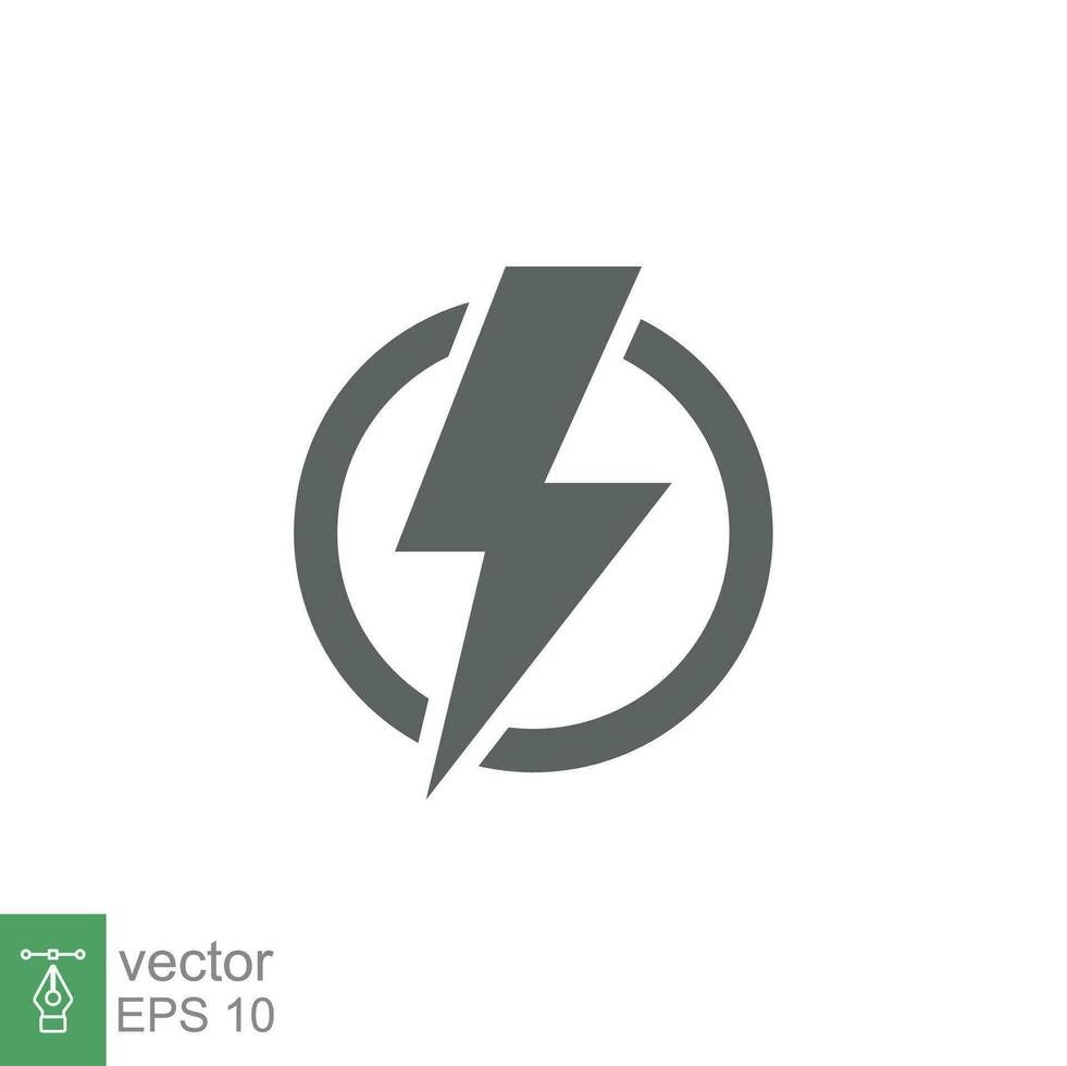 poder icono. iluminación, tornillo, energía y trueno eléctrico concepto. vector ilustración aislado. eps 10