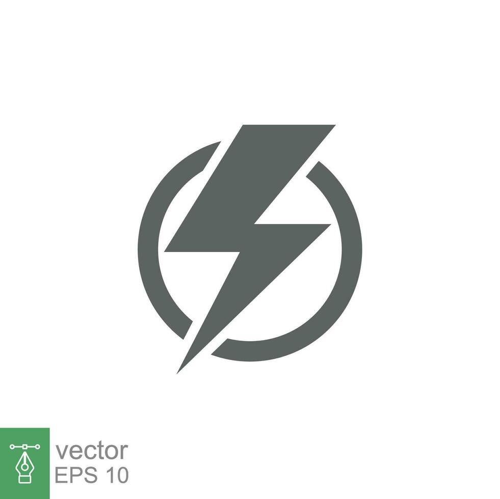 Power icon. Lightning, bolt, energy and thunder electric concept. Vector illustration isolated. EPS 10.