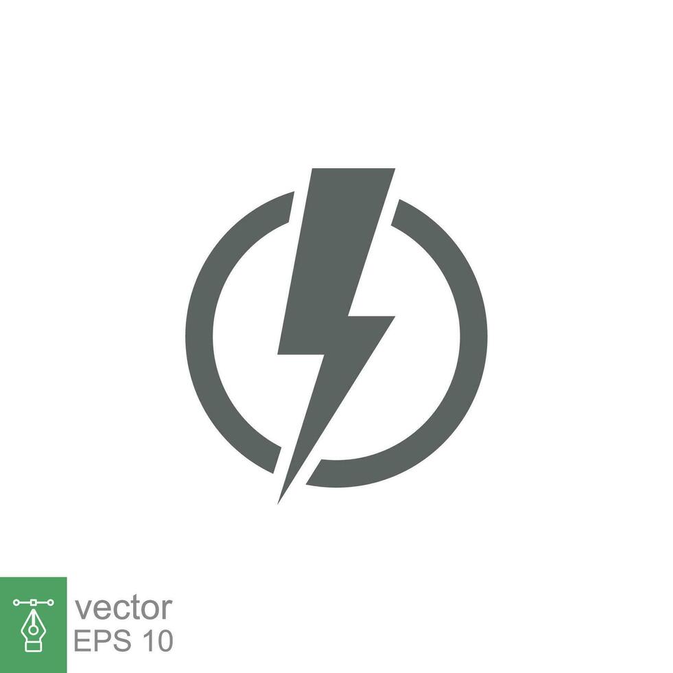 Power icon. Lightning, bolt, energy and thunder electric concept. Vector illustration isolated. EPS 10.