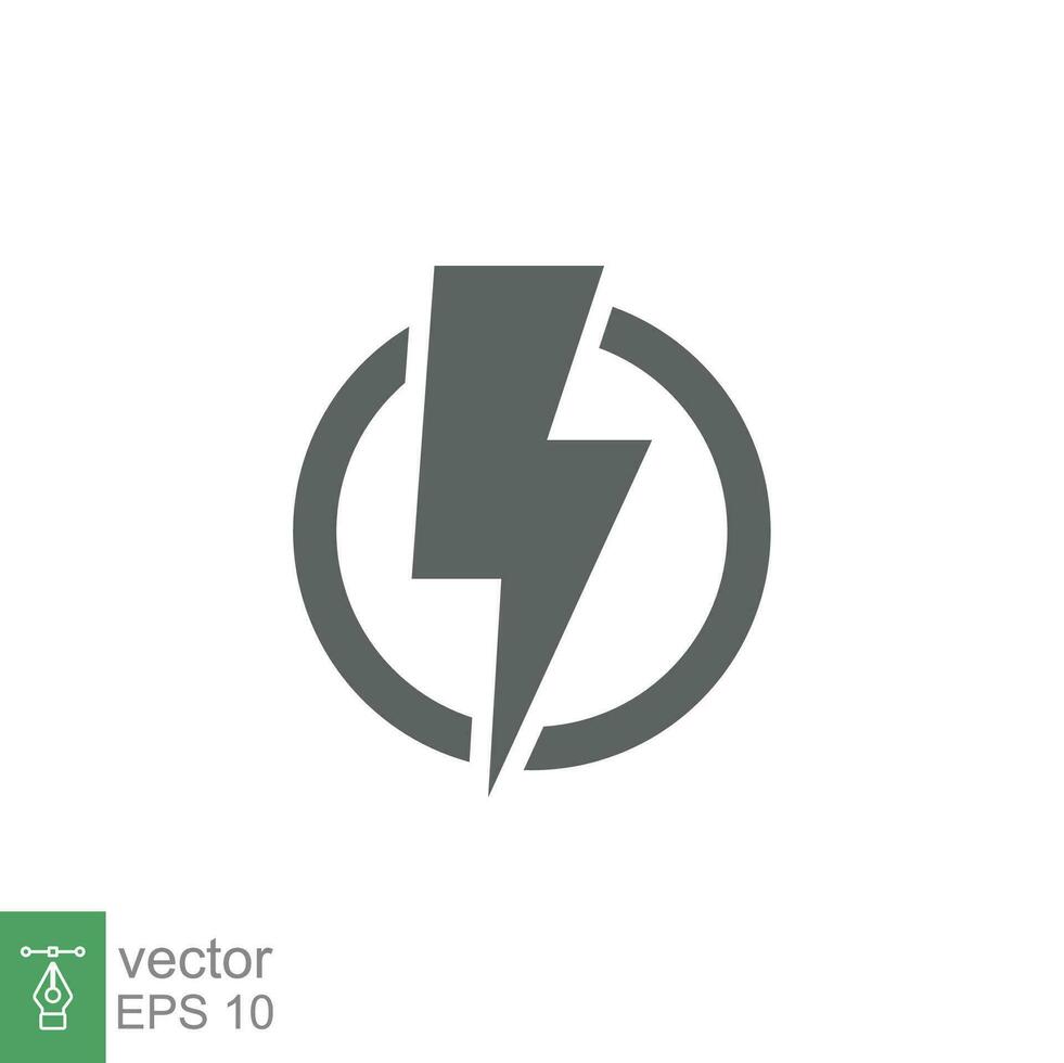 Power icon. Lightning, bolt, energy and thunder electric concept. Vector illustration isolated. EPS 10.