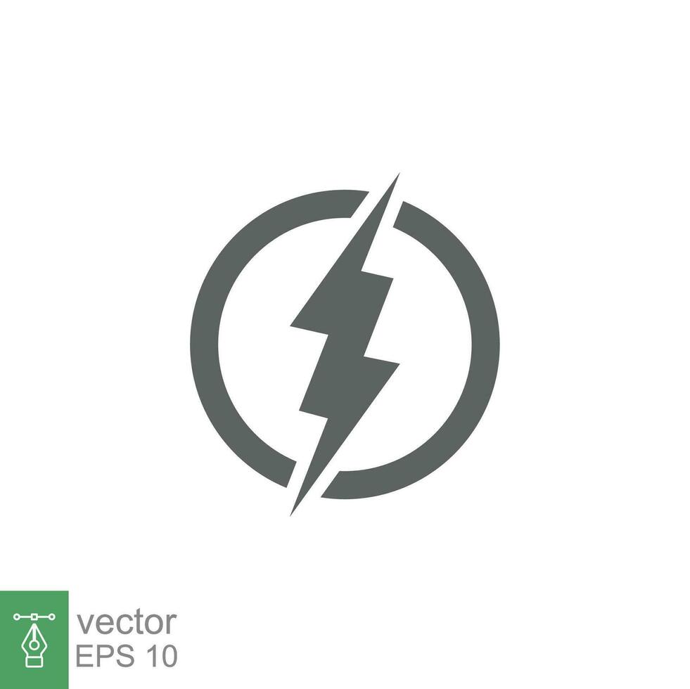 Power icon. Lightning, bolt, energy and thunder electric concept. Vector illustration isolated. EPS 10.