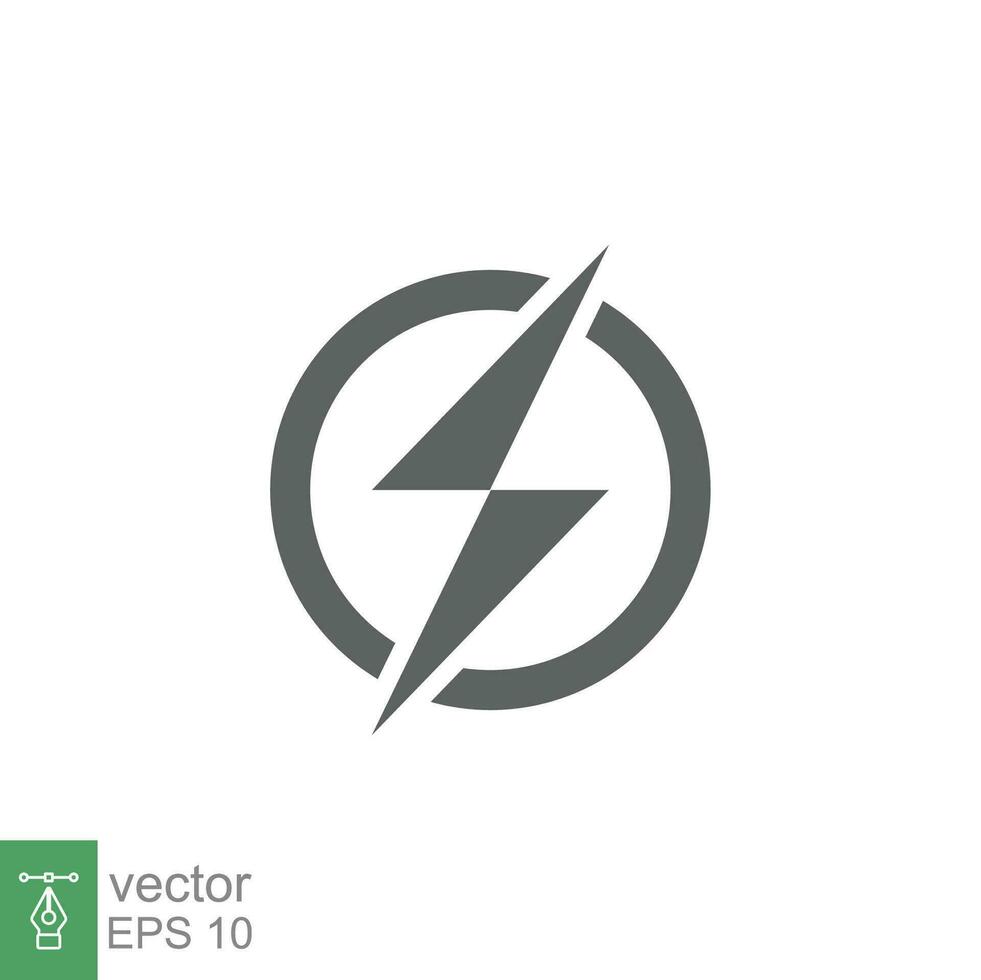 poder icono. iluminación, tornillo, energía y trueno eléctrico concepto. vector ilustración aislado. eps 10