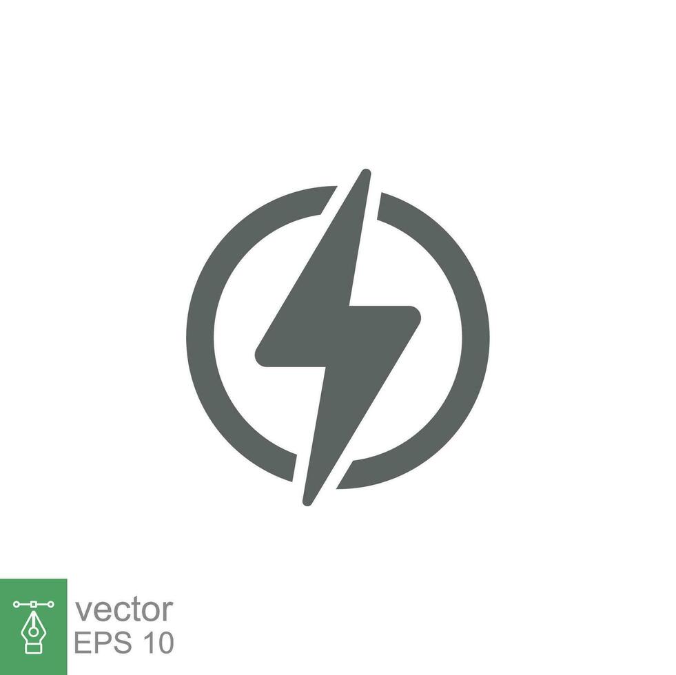 Power icon. Lightning, bolt, energy and thunder electric concept. Vector illustration isolated. EPS 10.