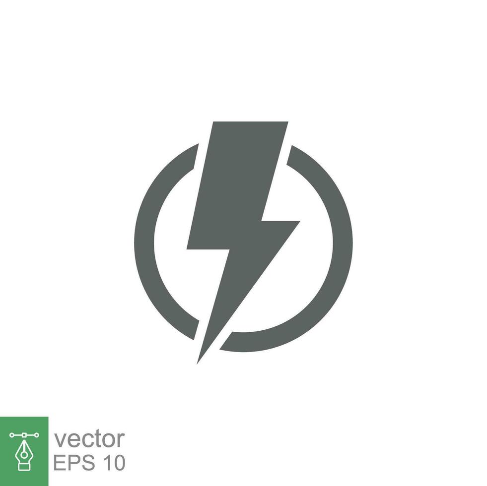 Power icon. Lightning, bolt, energy and thunder electric concept. Vector illustration isolated. EPS 10.