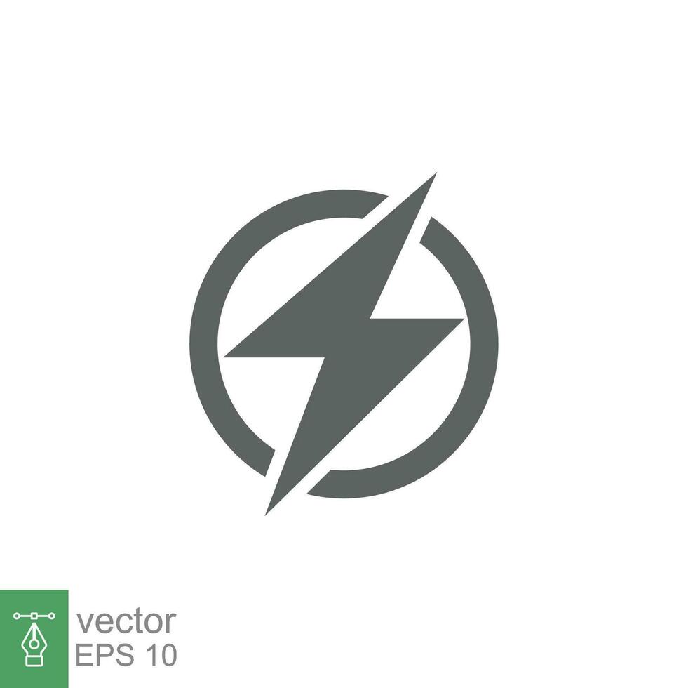 Power icon. Lightning, bolt, energy and thunder electric concept. Vector illustration isolated. EPS 10.