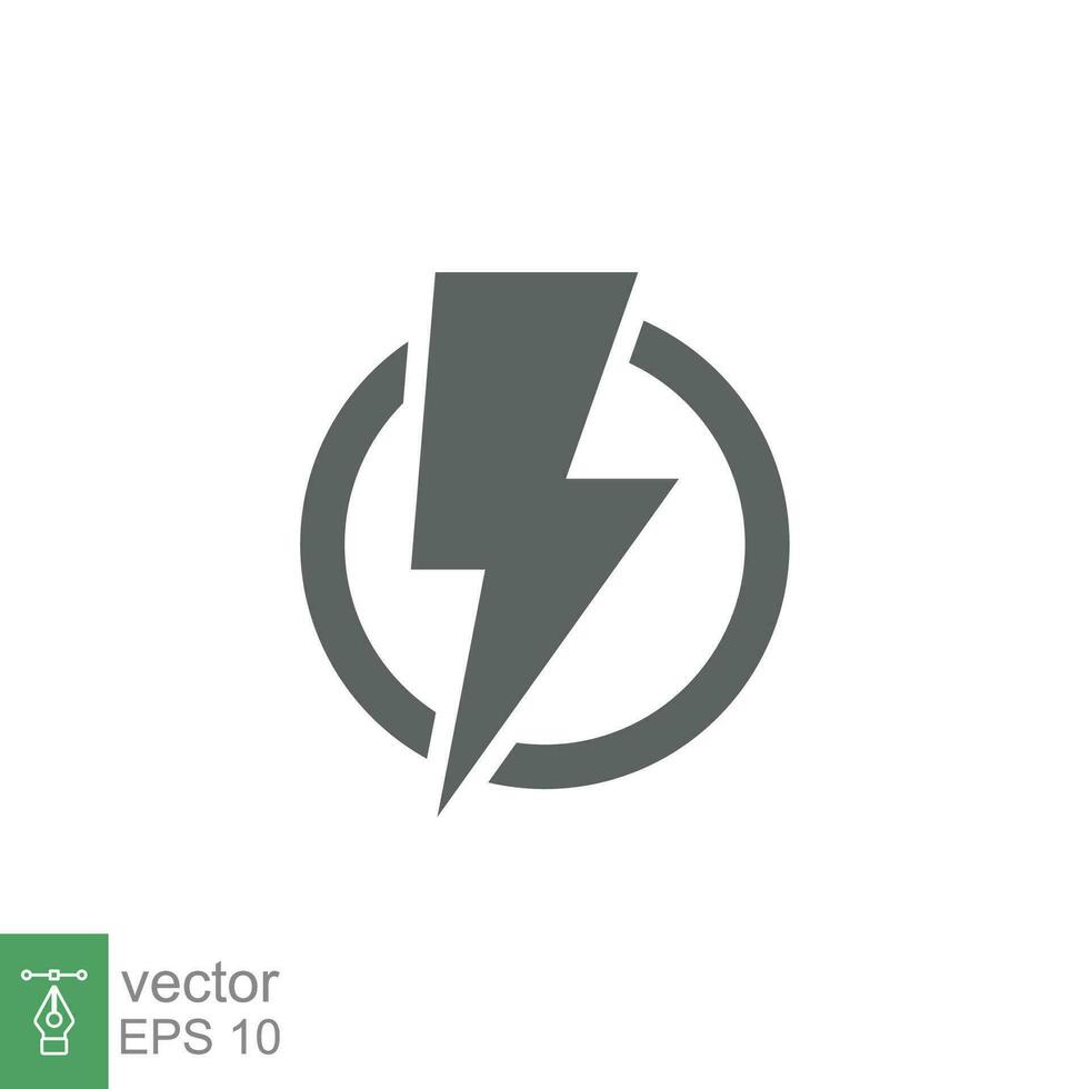 Power icon. Lightning, bolt, energy and thunder electric concept. Vector illustration isolated. EPS 10.