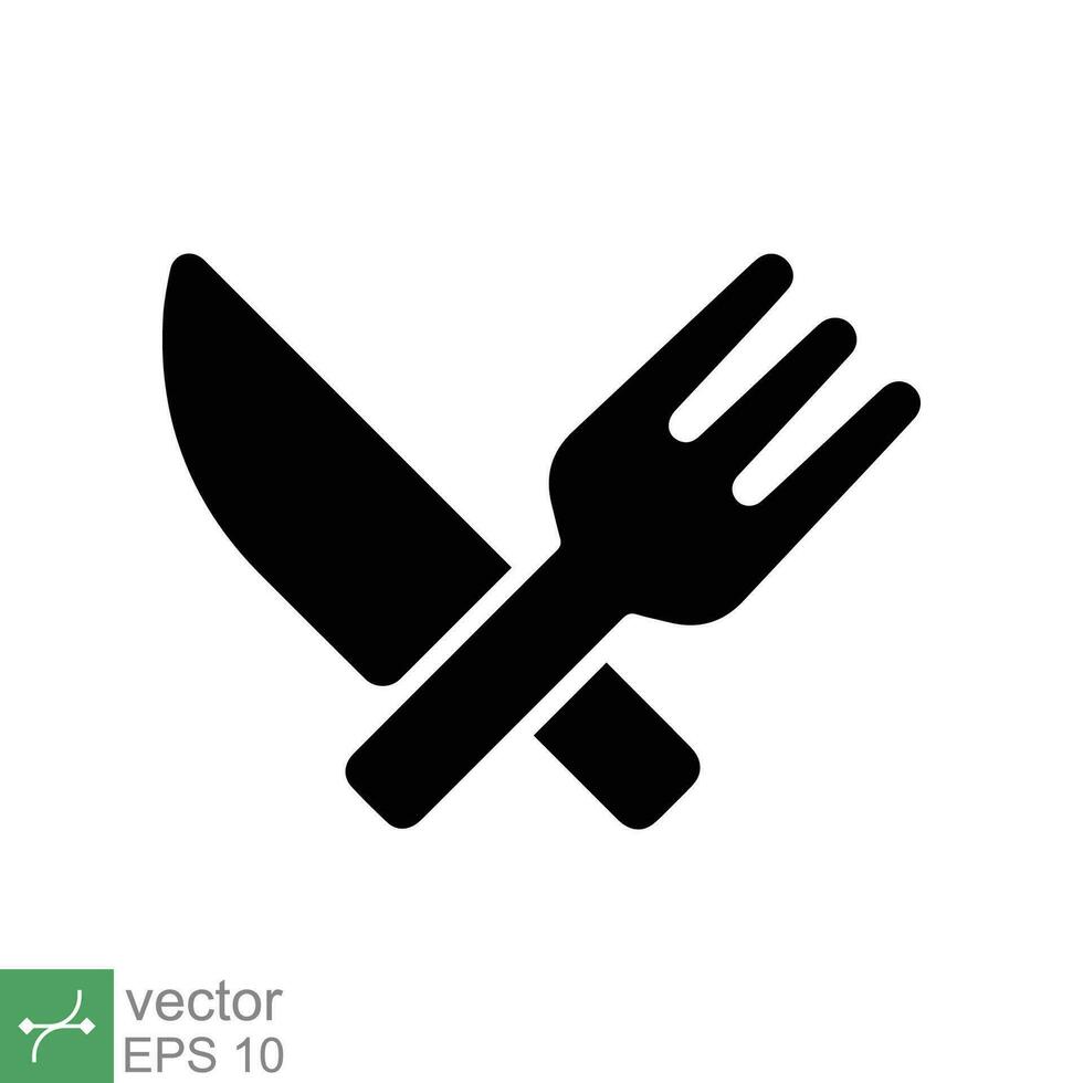 Cutlery and kitchen set icon. Simple solid style. Fork and knife, dinner, lunch, utensil, dish, flatware, food, eat concept. Glyph vector illustration isolated on white background. EPS 10.