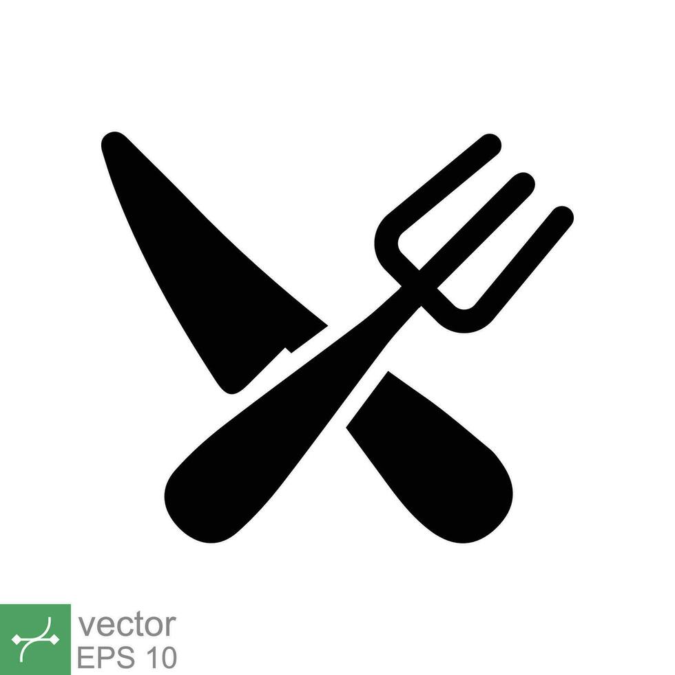 Cutlery and kitchen set icon. Simple solid style. Fork and knife, dinner, lunch, utensil, dish, flatware, food, eat concept. Glyph vector illustration isolated on white background. EPS 10.