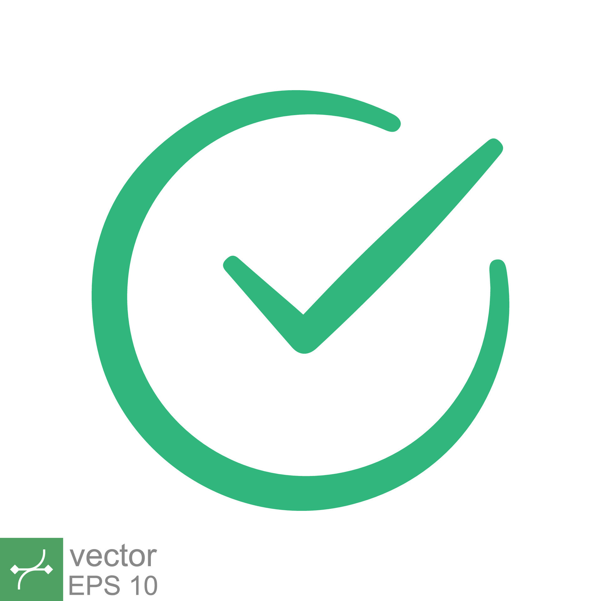 Green double checking icon, double tick, check mark. Flat done sticker icon  isolated on white. Accept button. Good for web and software interfaces.  Vector illustration. 25453816 Vector Art at Vecteezy