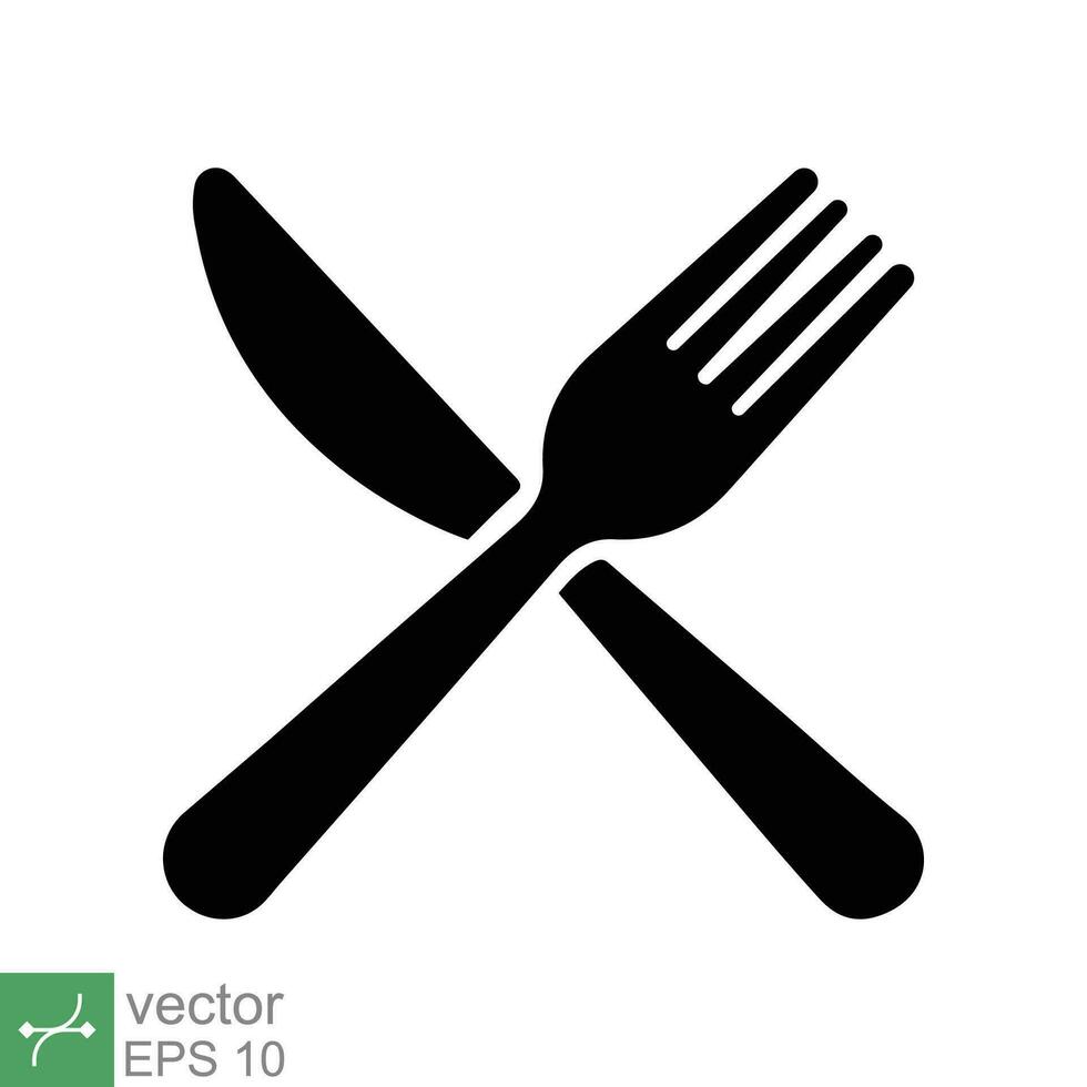 cuchillería y cocina conjunto icono. sencillo sólido estilo. tenedor y cuchillo, cena, almuerzo, utensilio, plato, mostrada, alimento, comer concepto. glifo vector ilustración aislado en blanco antecedentes. eps 10