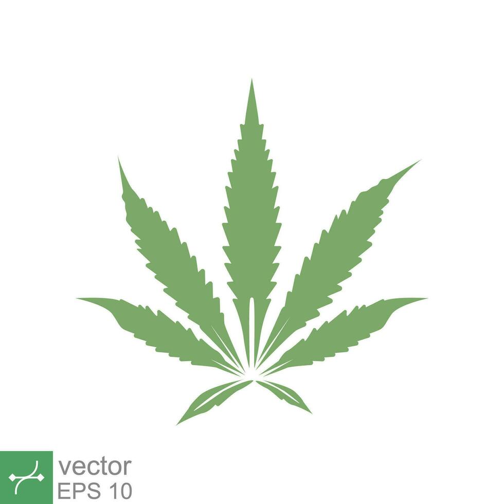 canabis, marijuana hoja icono. sencillo sólido estilo. cáñamo, plano, hierba, naturaleza, floral, hierba, médico concepto. glifo vector ilustración aislado en blanco antecedentes. eps 10