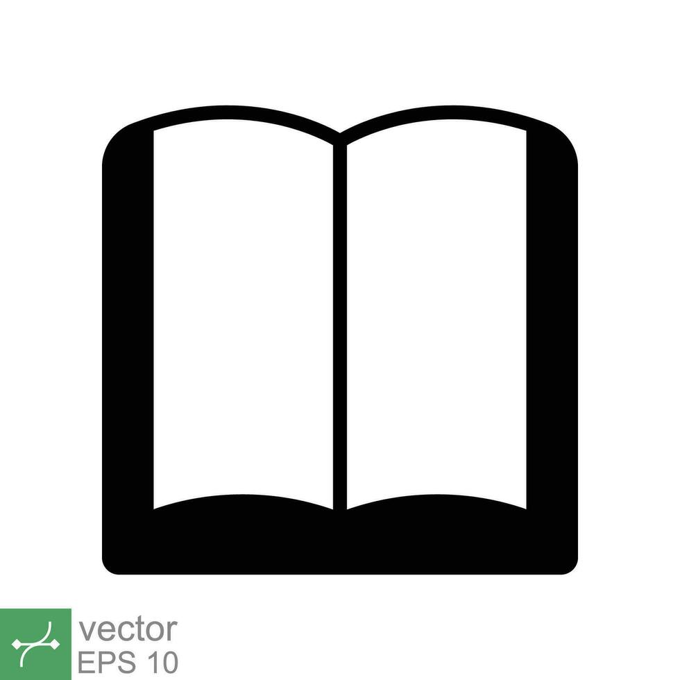 Book icon. Simple flat style. Textbook reading, open book, school, education, magazine, library, university, learning concept. Vector illustration isolated on white background. EPS 10.
