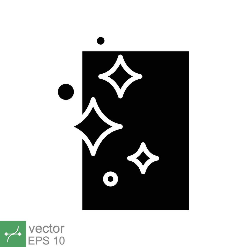 Clean surface icon. Simple solid style. Easy cleaning, surface, hand wipe, floor, ceramic, housekeeping concept. Glyph vector illustration isolated on white background. EPS 10.