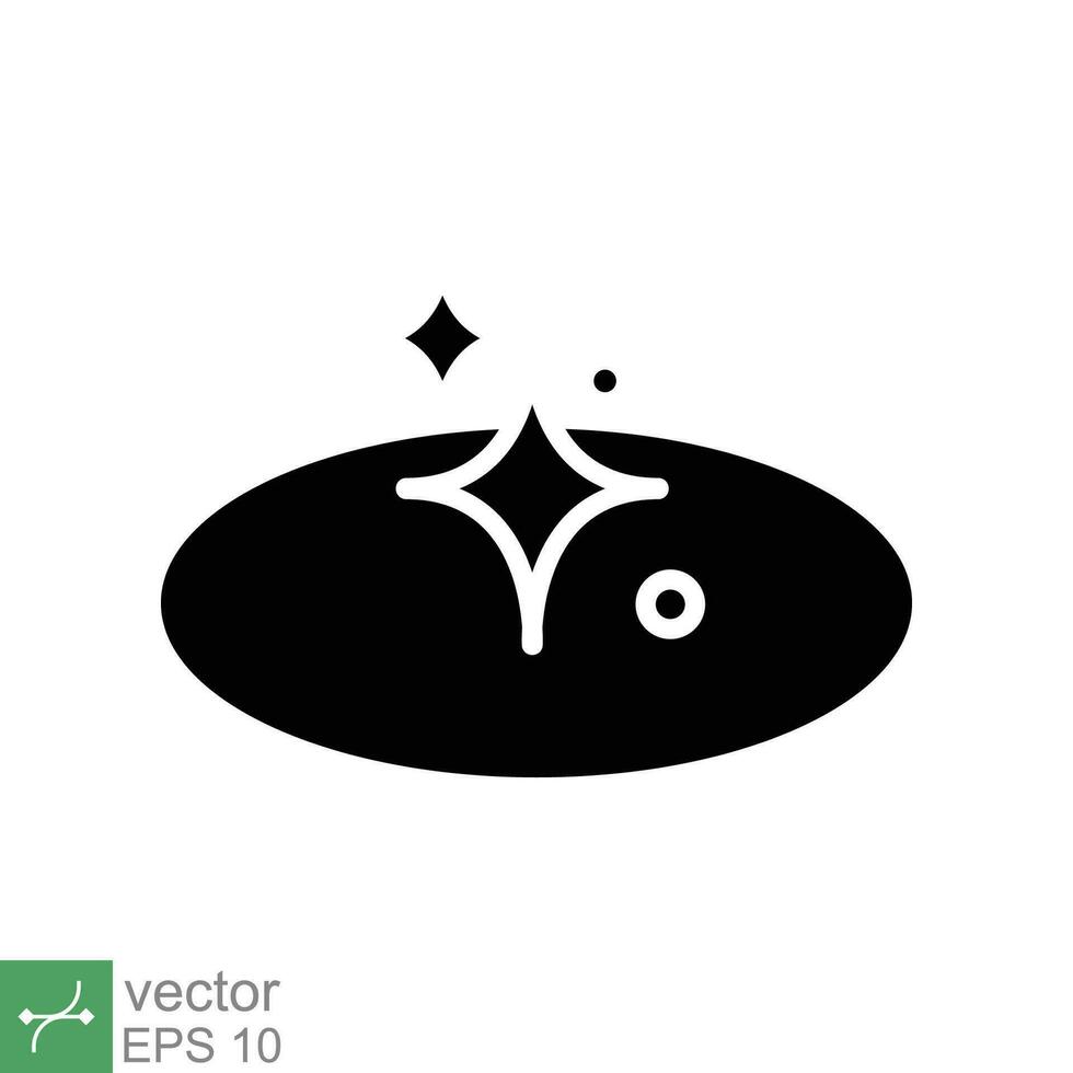 Clean surface icon. Simple solid style. Easy cleaning, surface, hand wipe, floor, ceramic, housekeeping concept. Glyph vector illustration isolated on white background. EPS 10.