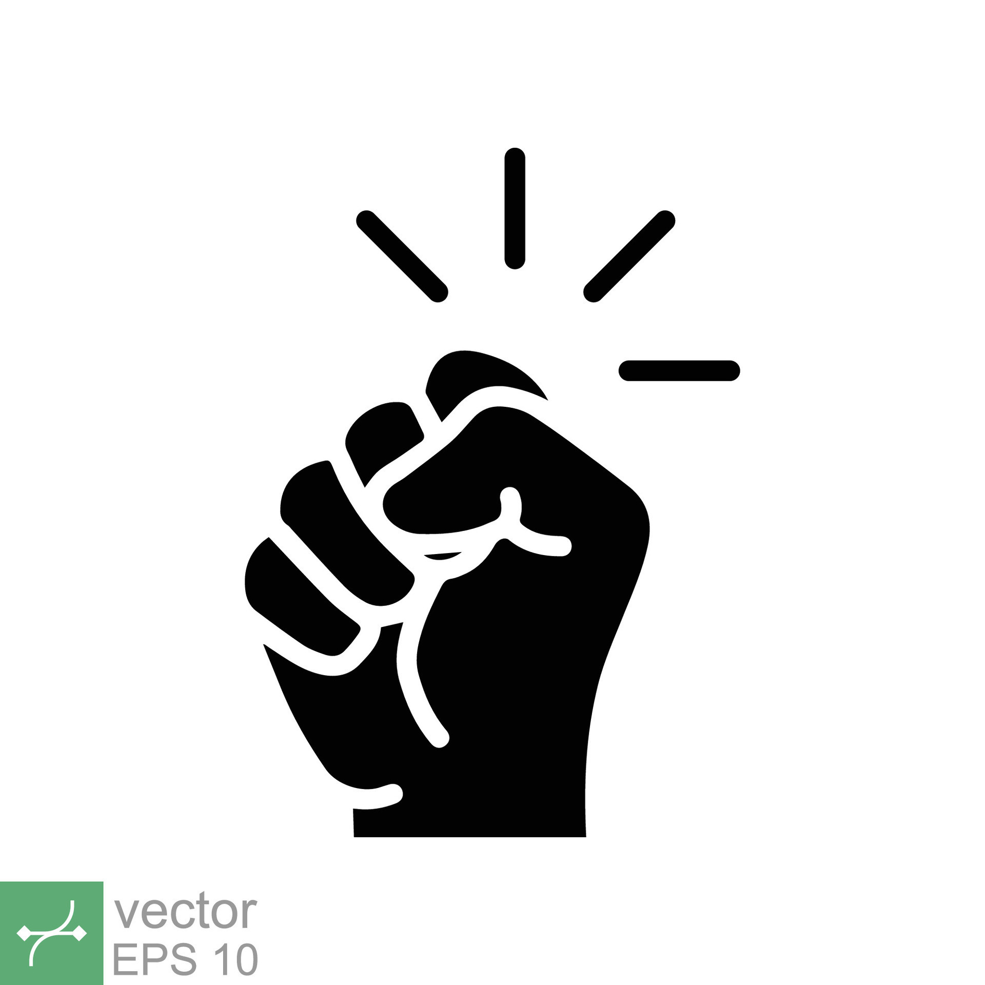 Hand knocking on door icon. Simple solid style. Knock, touch, knuckle