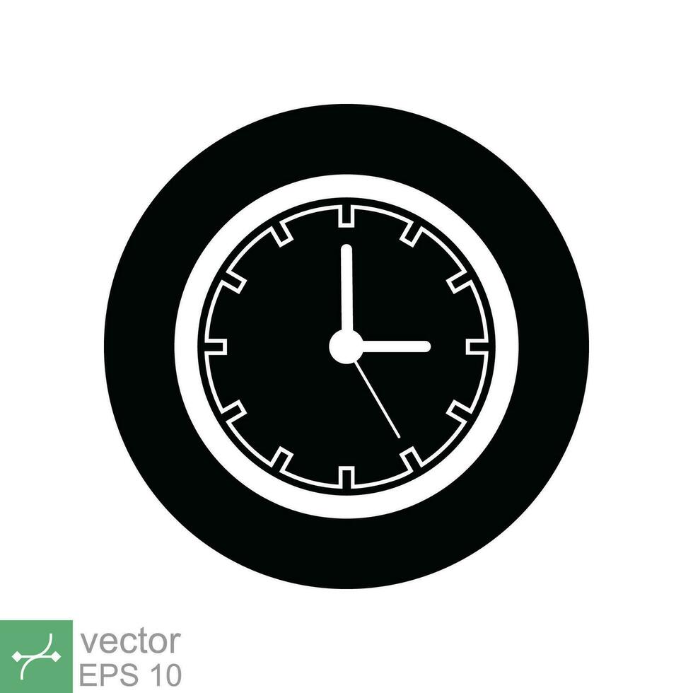 reloj icono. sencillo plano estilo. pared reloj rostro, oficina hora, marcar, flecha, círculo, redondo, mirar, hora concepto. vector ilustración aislado en blanco antecedentes. eps 10