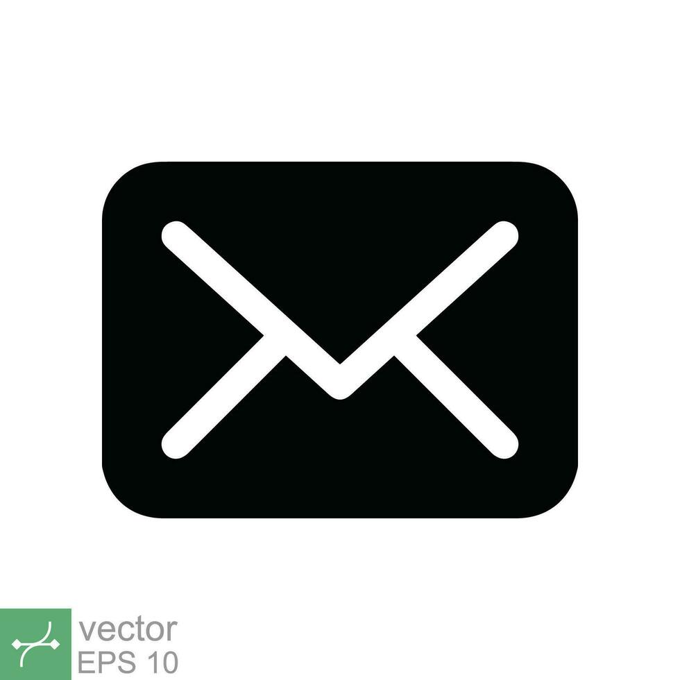 correo electrónico icono. sencillo plano estilo. sobre correo servicios, contactos mensaje enviar carta, buzón concepto. vector ilustración aislado en blanco antecedentes. eps 10