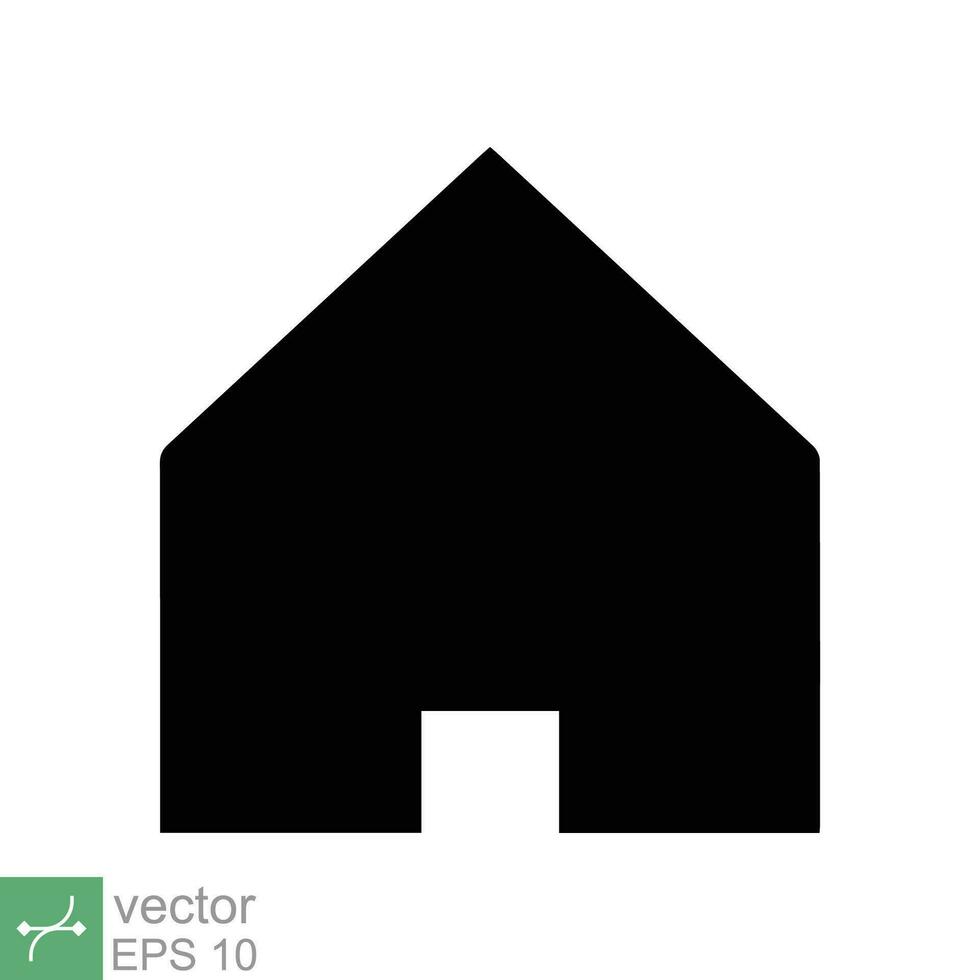 Minimal home icon. Simple solid style. Web homepage, website, house, internet, app, UI design, home page button interface concept. Glyph vector illustration isolated on white background. EPS 10.