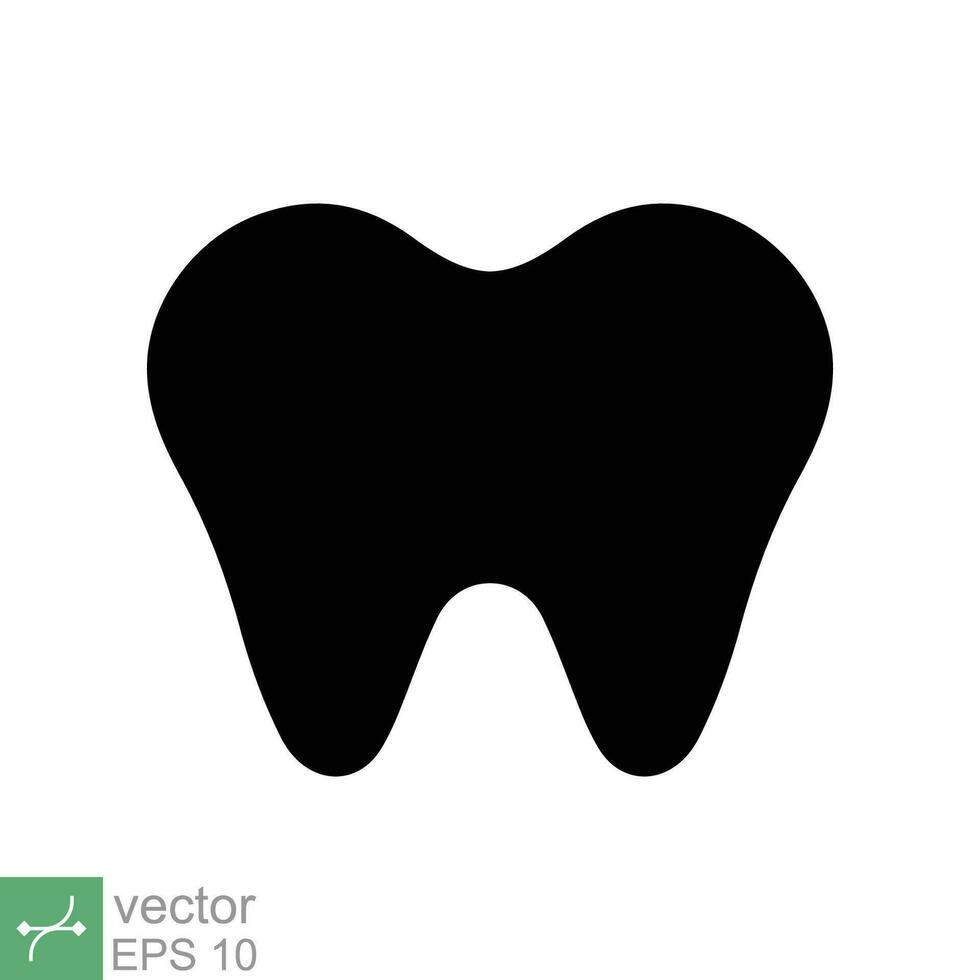 diente icono. sencillo sólido estilo. dental tratamiento y diente cuidado, salud oral, odontología, dolor de muelas médico concepto. glifo vector ilustración aislado en blanco antecedentes. eps 10